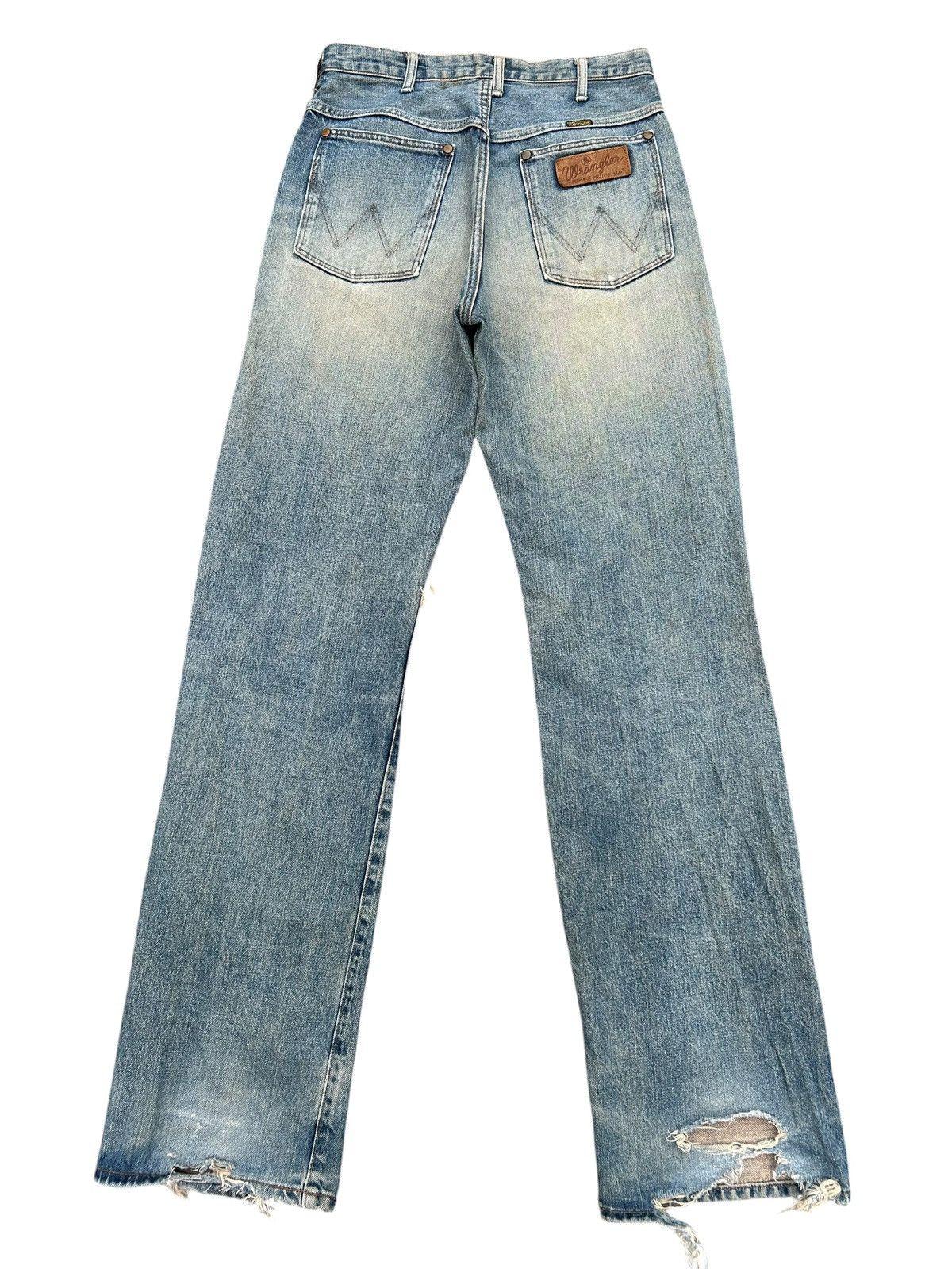 Kapital Vintage Wrangler Blue Bell Selvedge Thrashed Denim Jeans Size US 30 / EU 46 - 4 Thumbnail