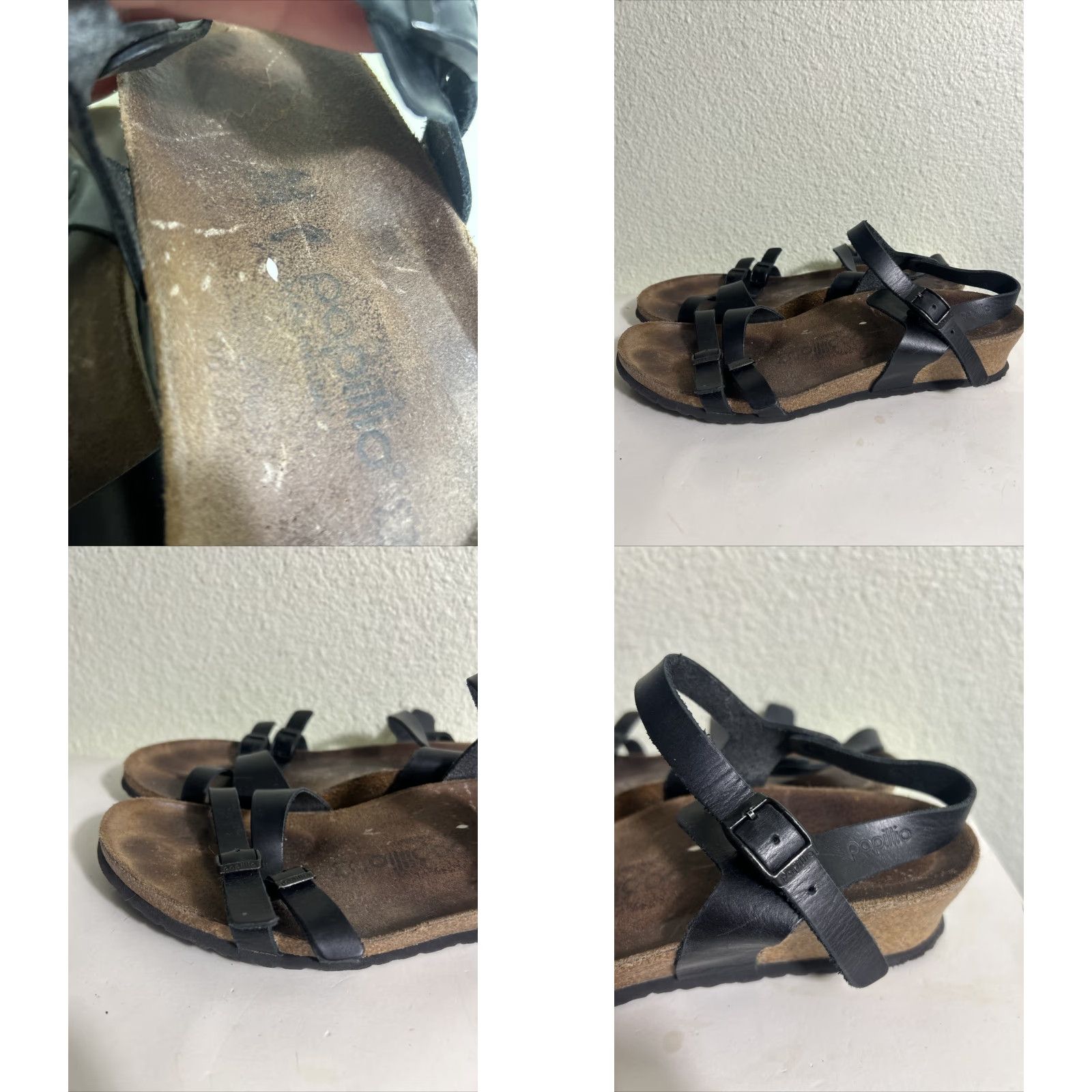 Birkenstock Birkenstock Papillio Birko Flor LANA Sandal Women 42 11-11.5 Black Ankle Strap Strappy Leather Upper Metal Theme Size US 11.5 / IT 41.5 - 8 Thumbnail