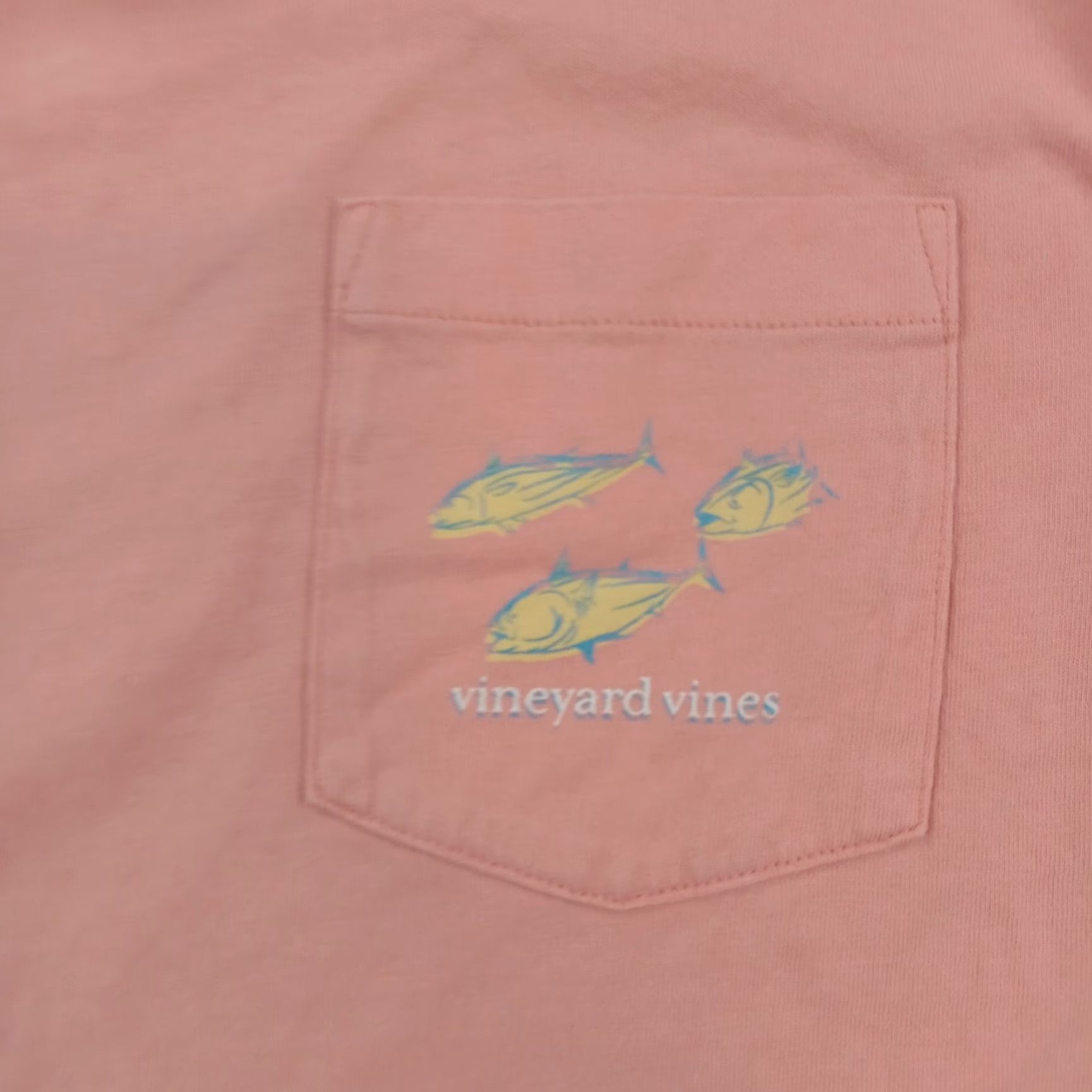 Vineyard Vines Vineyard Vines T-shirt Mens Medium Pink Crew Neck Pocket Fish Preppy Casual Size US M / EU 48-50 / 2 - 5 Thumbnail