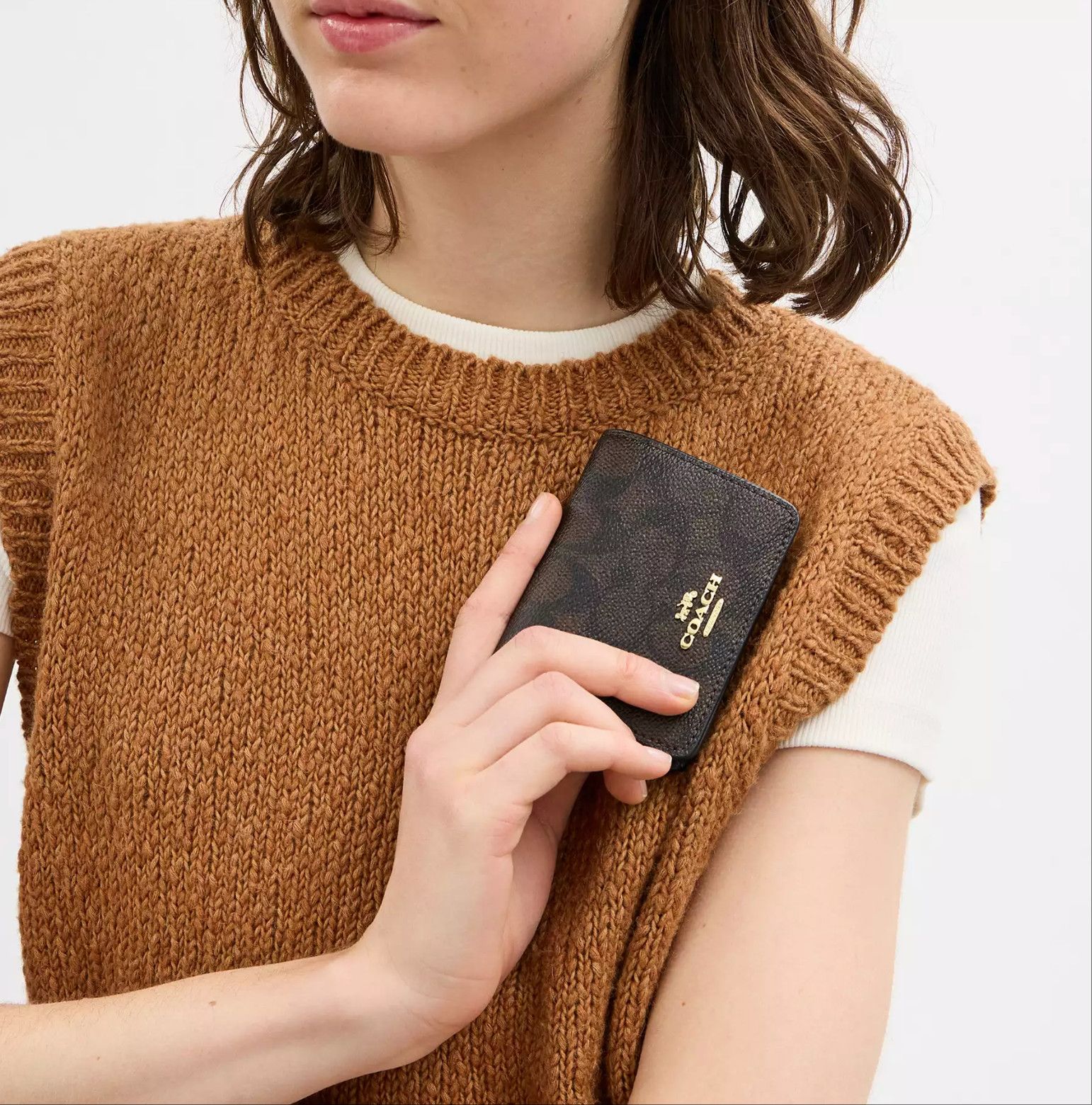 Coach Mini Wallet On A Chain In Signature Canvas CZ278 Size ONE SIZE - 2 Thumbnail