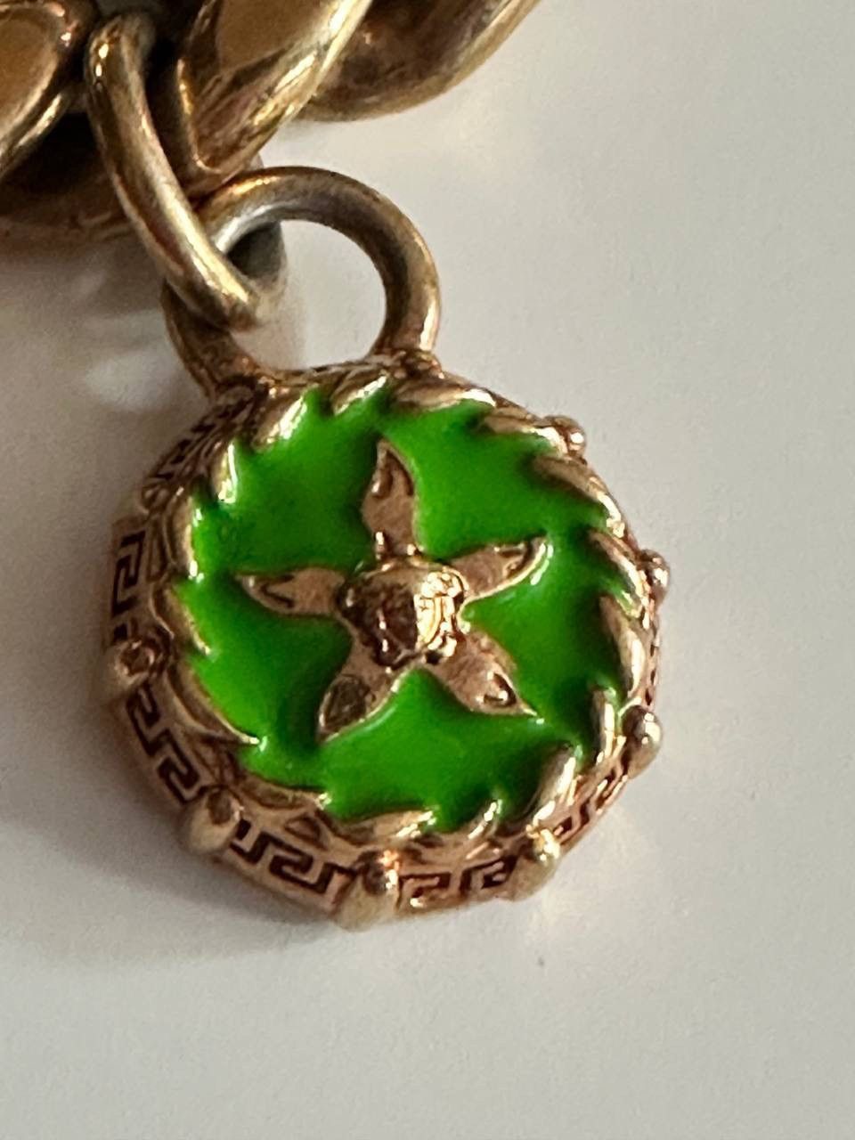 Versace Versace Bracelet Medusa Logo Green Star Fish Gold Auth Size ONE SIZE - 2 Thumbnail