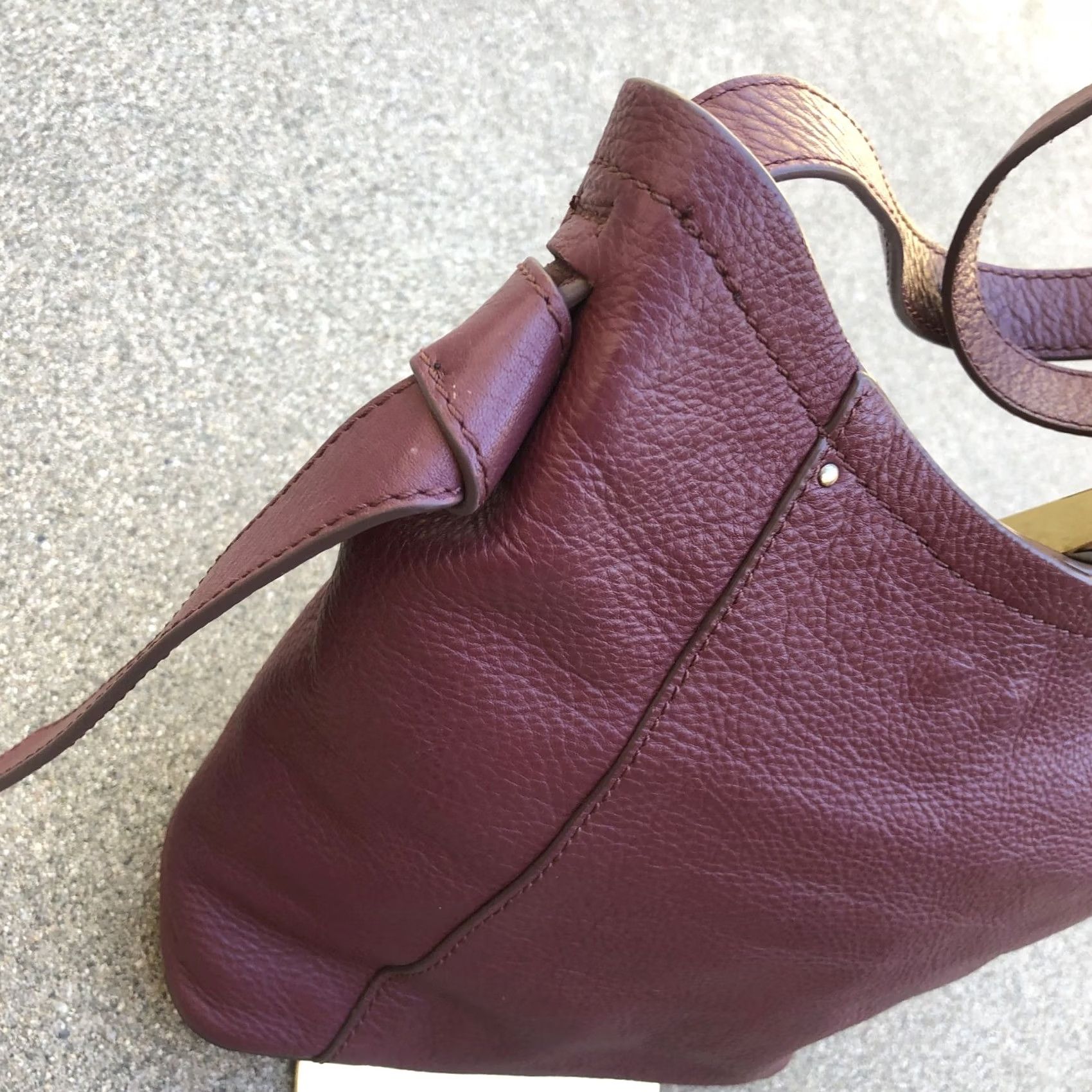 Lucky Brand Lucky Brand Crossbody Leather Purse Women's Burgundy Red Bag Zipper Size ONE SIZE - 3 Thumbnail