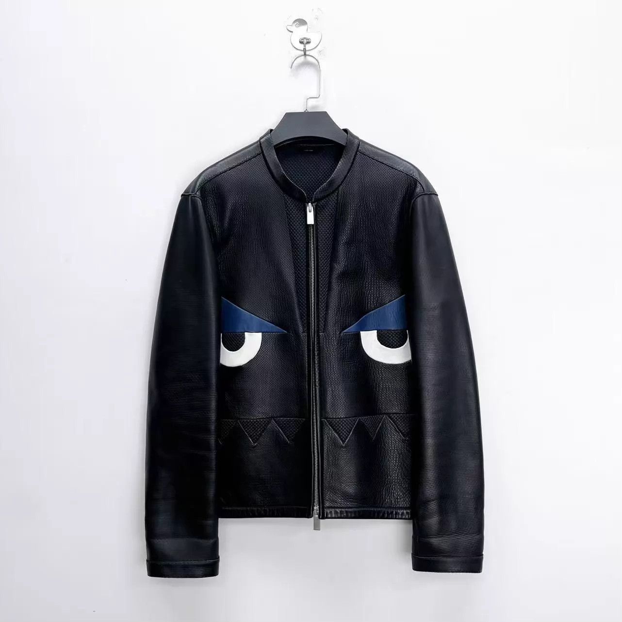 Fendi Fendi Black Bag Bugs Leather Jacket Unisex 48 Size US M / EU 48-50 / 2 - 1 Thumbnail