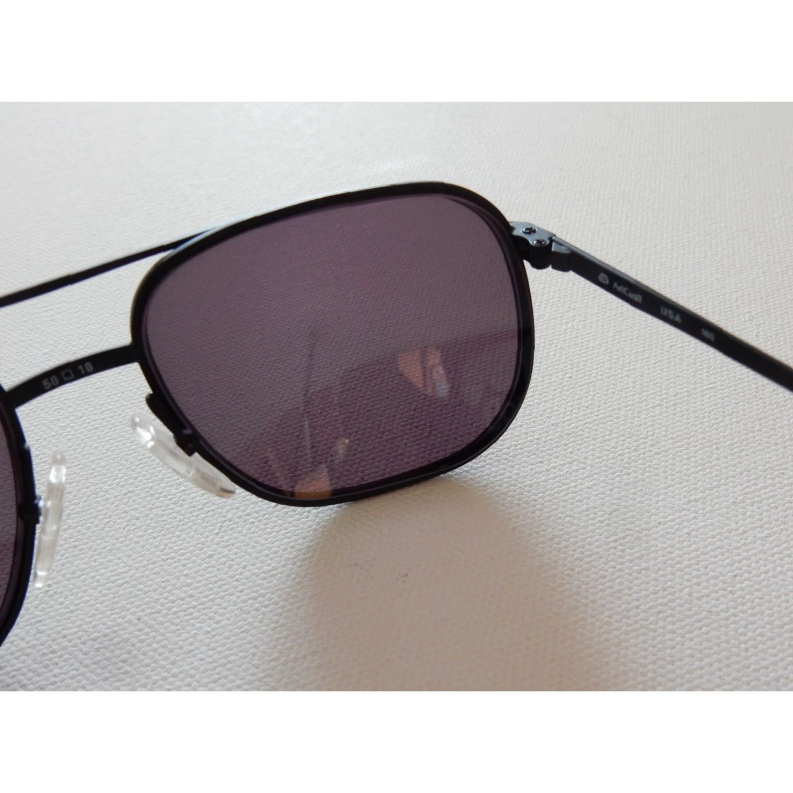 Vintage VINTAGE ArtCraft Sunglasses Frames Only Men 58×18 Black Prescription Small Scratches Size ONE SIZE - 5 Thumbnail