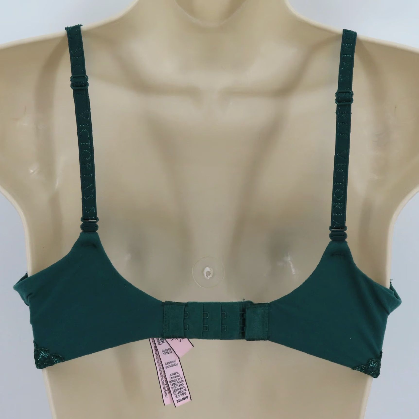 Victoria's Secret Victoria's Secret Body By Victoria Lined Demi Bra 32D Green Underwire Bow Size ONE SIZE - 6 Thumbnail