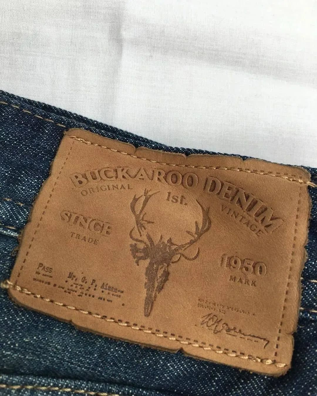 BUCKAROO Patch work denim indigo pattern sashiko japan Size US 30 / EU 46 - 8 Thumbnail