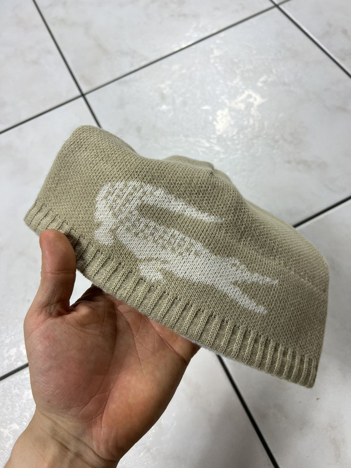 Lacoste Vintage Lacoste y2k big logo crocodile knit beanie hat drill Size ONE SIZE - 10 Thumbnail