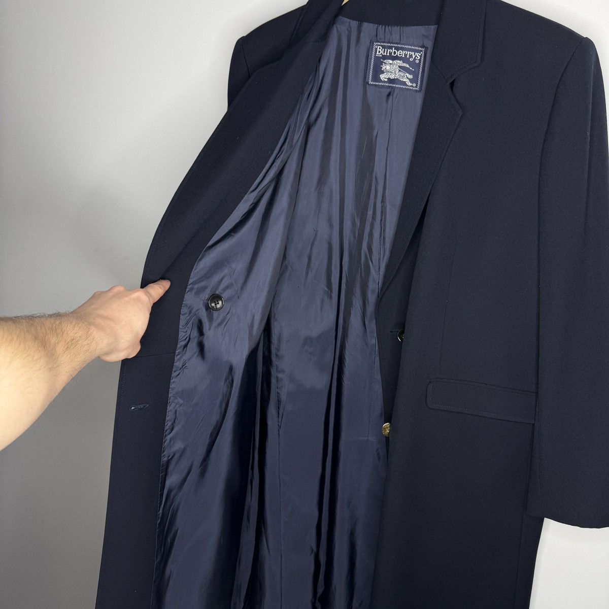 Burberry BURBERRY Jacket Coat Double Breasted Wool Navy Golden Button Size US M / EU 48-50 / 2 - 12 Thumbnail