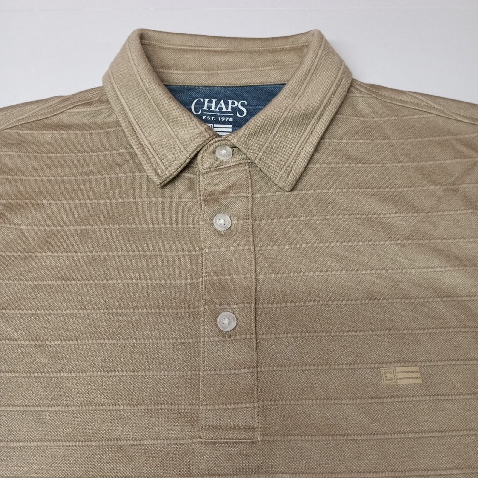 Chaps Chaps Milton Polo Shirt Men's S Desert Khaki Seacoast Wash Size US S / EU 44-46 / 1 - 2 Thumbnail