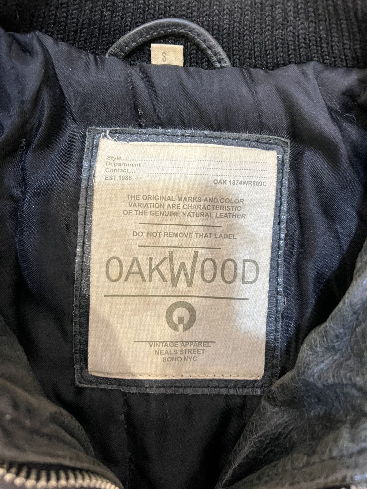 Vintage Vintage Kanye style Y2K Leather Bomber Jacket 2000s Oak Wood Size US S / EU 44-46 / 1 - 3 Thumbnail
