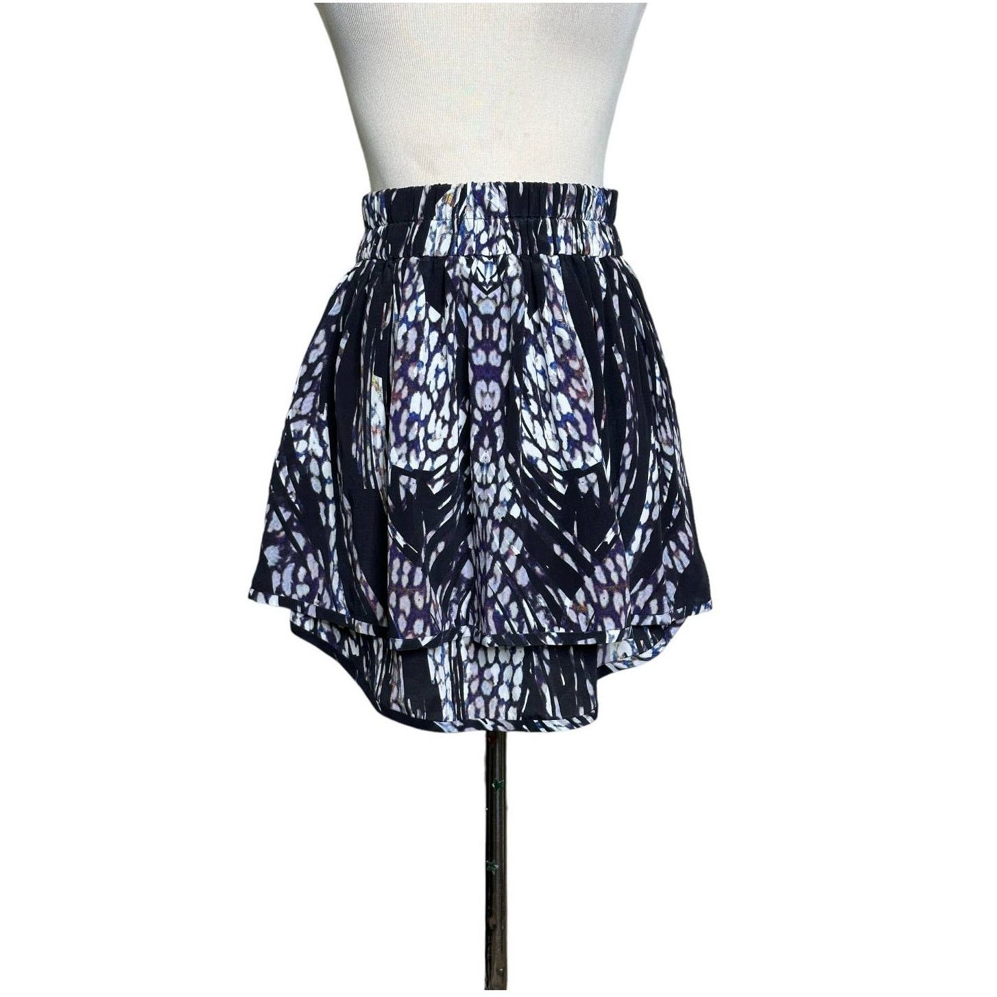Iro IRO multi print silk layered mini skirt size 34 - US 2 Size 26" / US 2 / IT 38 - 8 Thumbnail