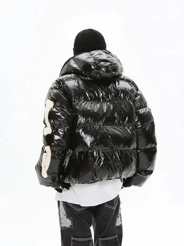 VIBE Skeleton Puffer Jacket Gothic Rock Punk Size US L / EU 52-54 / 3 - 7 Thumbnail