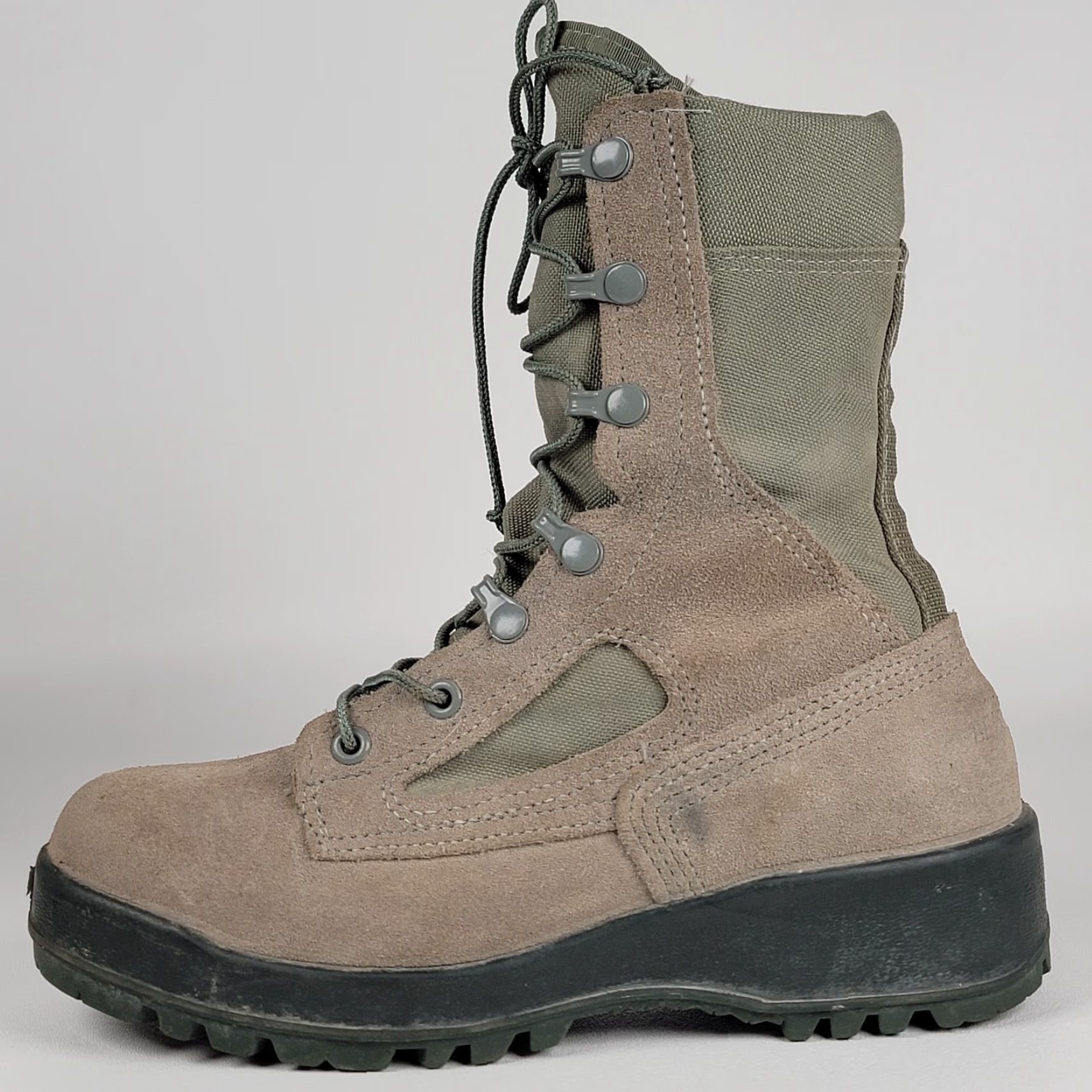 Vintage Belleville 600 ST Boots Mens Size 6R Sage Green Steel Toe Military Tactical USA Size US 5 / EU 37 - 6 Thumbnail