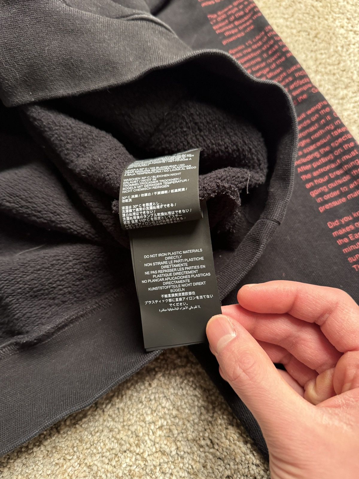 Heron Preston BLACK HERON PRESTON NASA HOODIE Size US S / EU 44-46 / 1 - 9 Thumbnail