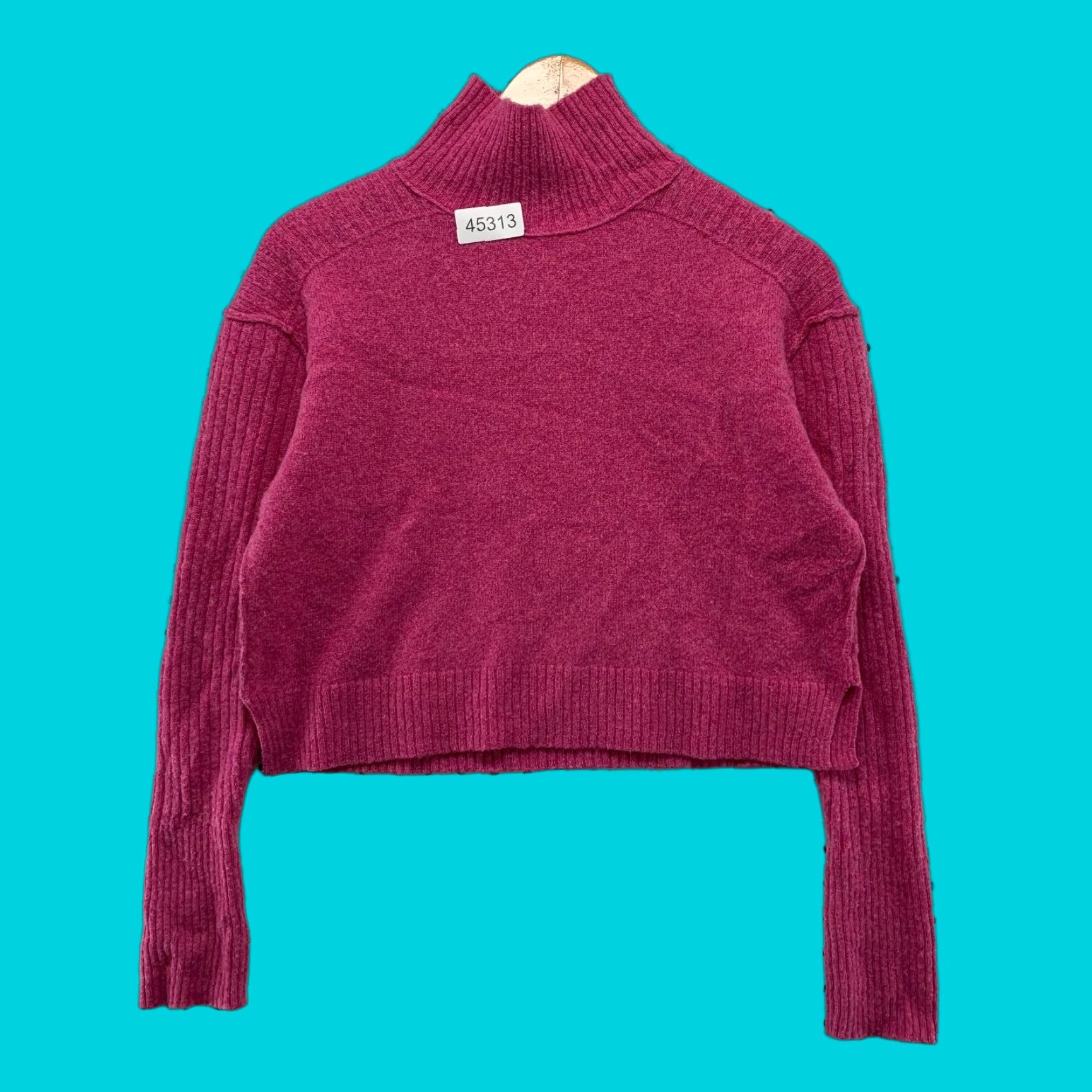 Free People Free People Aubrey Cashmere Turtleneck Sweater Womens XS Pink Soft Cozy Size XS / US 0-2 / IT 36-38 - 1 Thumbnail