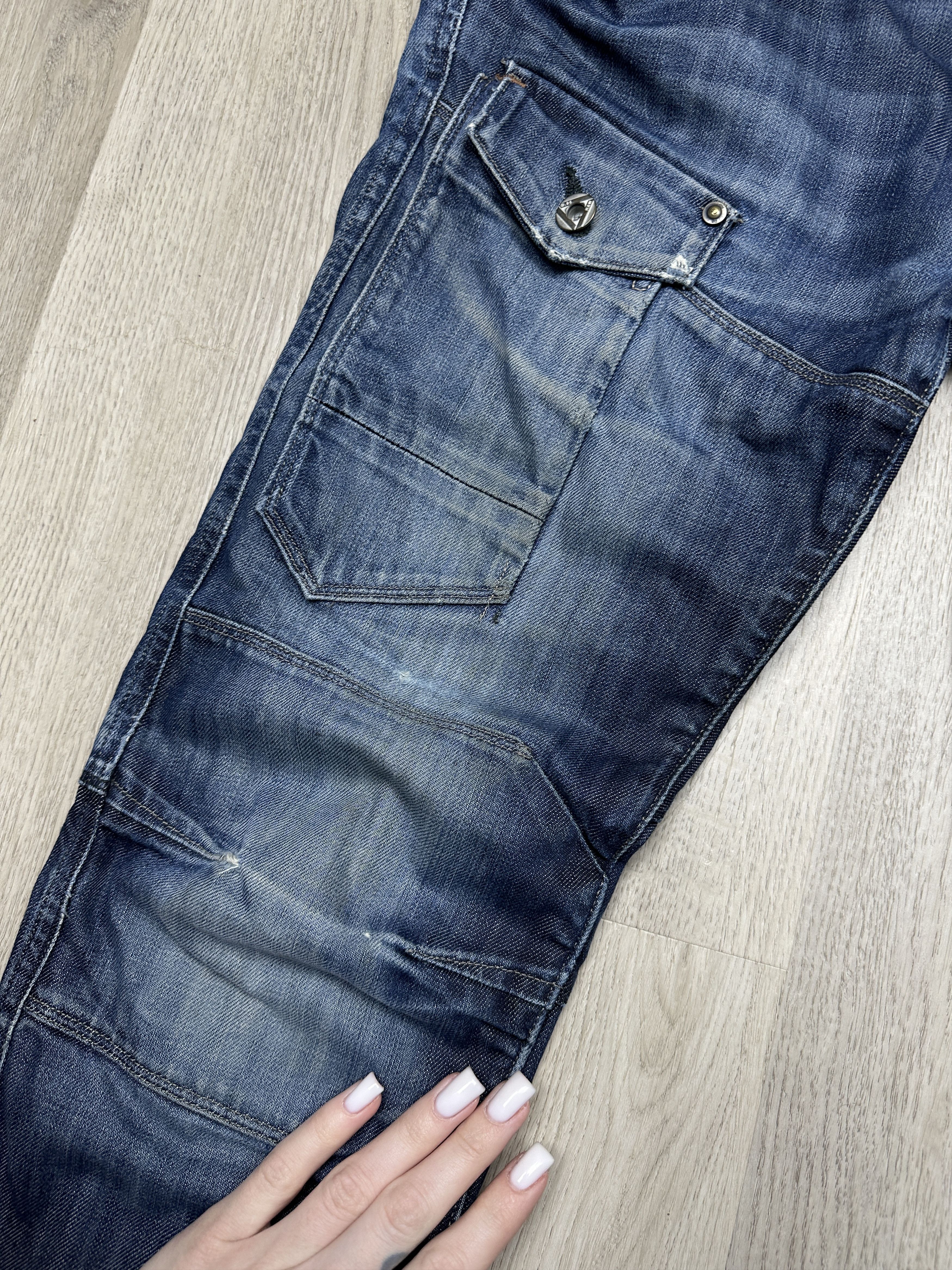 G-Star G Star Raw Mens General Tapered Denim Pants Double Knee Y2K Size US 32 / EU 48 - 4 Thumbnail