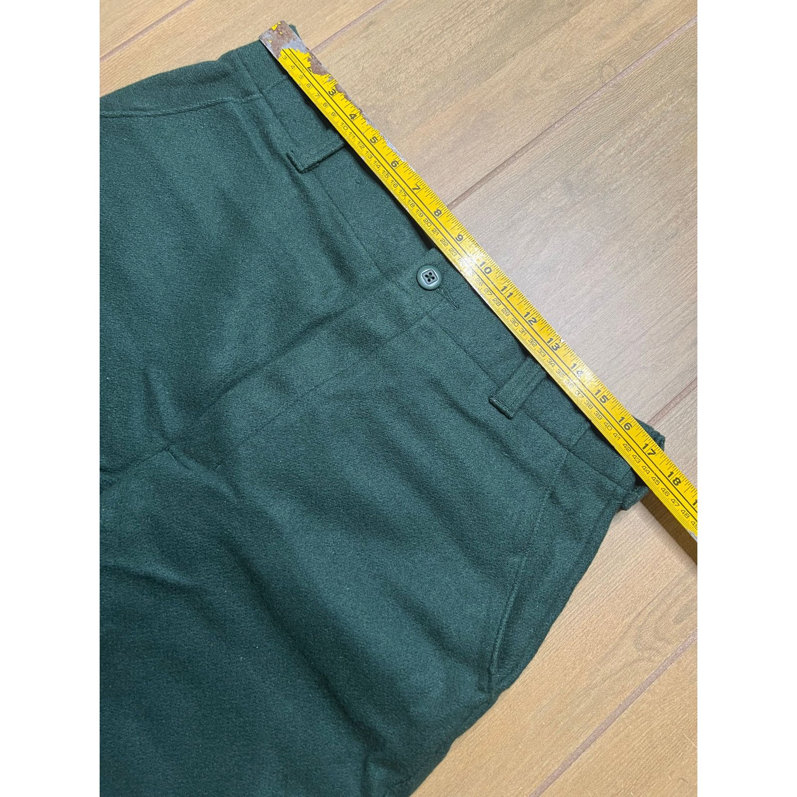 Vintage Vintage 80s Wool Pants Size 34x34 Trousers Rare Green Size US 34 / EU 50 - 6 Thumbnail