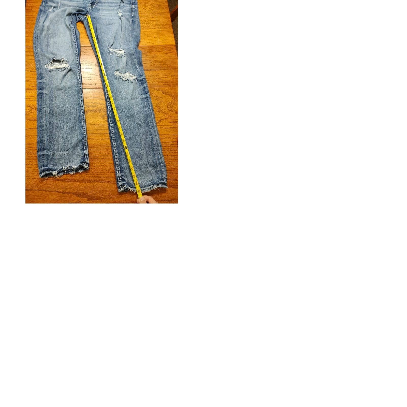 BKE BKE Alec Jeans Mens 31x29 Distressed Blue Denim Zip Low Rise 5-Pocket Cotton Spandex Size US 31 - 9 Thumbnail