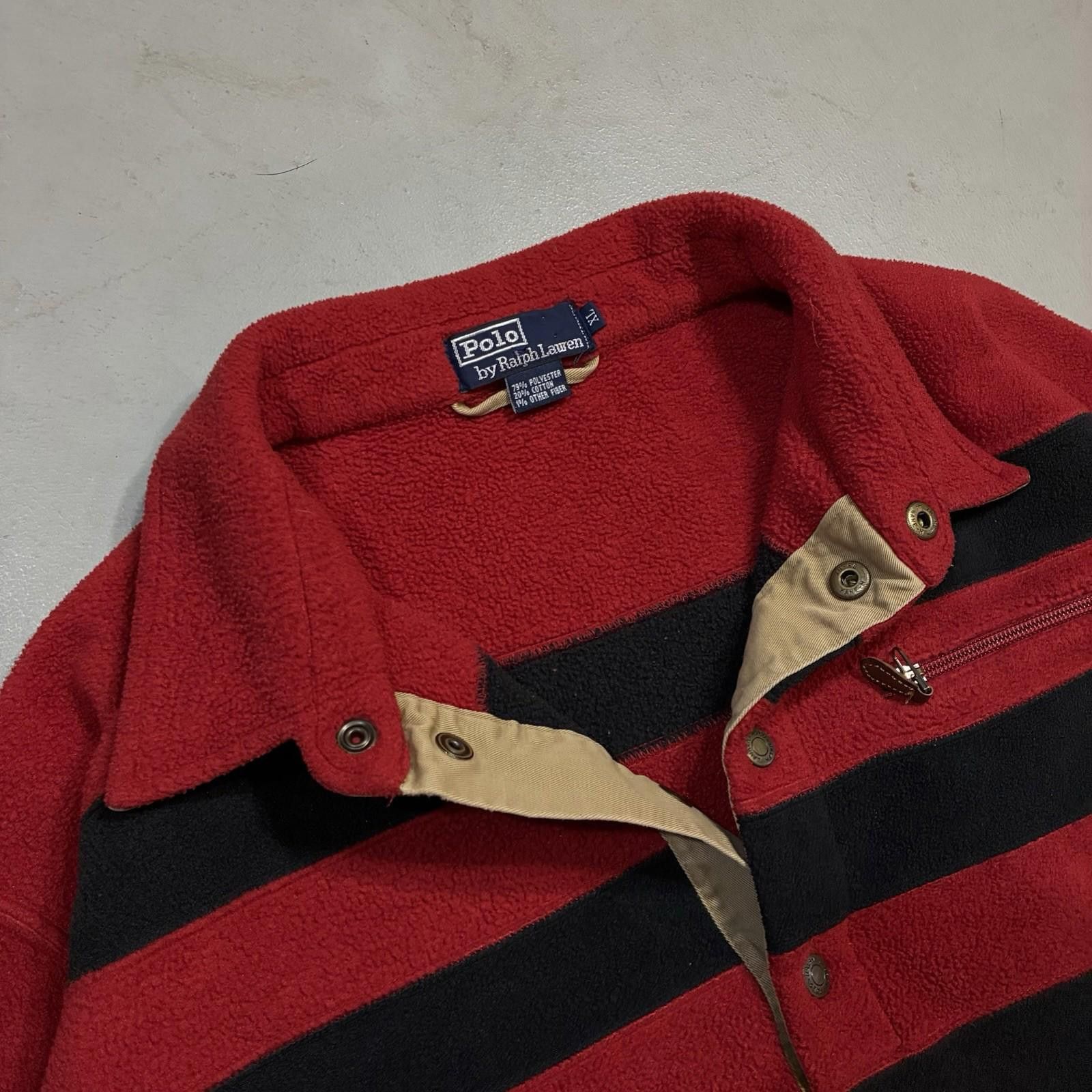 Polo Ralph Lauren Vintage Polo Ralph Lauren Red Pullover Fleece Sweater Size US XL / EU 56 / 4 - 3 Thumbnail
