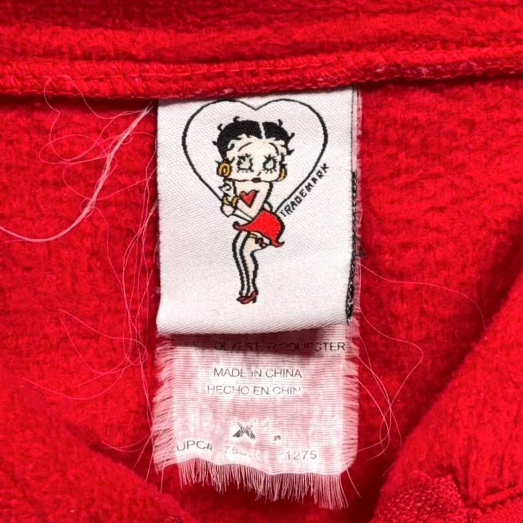 Vintage Vintage Betty Boop Sweater Adult EXTRA LARGE Red Fleece Embroider Zip Y2K Size US XL / EU 56 / 4 - 4 Thumbnail