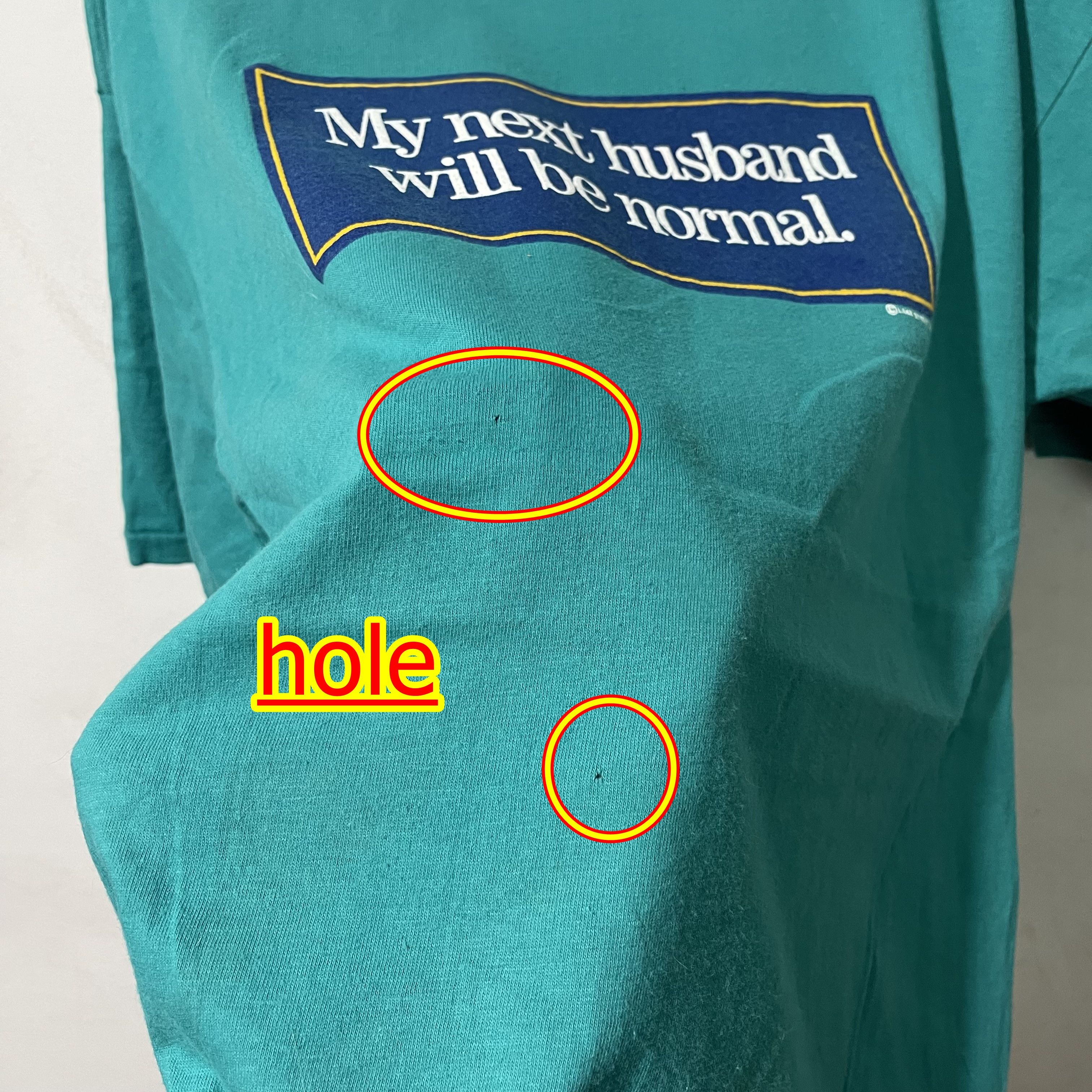Vintage Vintage 90s “My next husband will be normal” Shirt Size US L / EU 52-54 / 3 - 8 Thumbnail