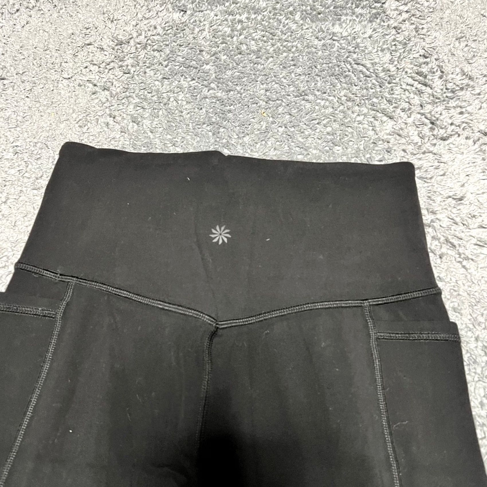Athleta Athleta Leggings Womens XS Inclination Moto Tight Powervita Black #490560 Size 26" / US 2 / IT 38 - 2 Thumbnail