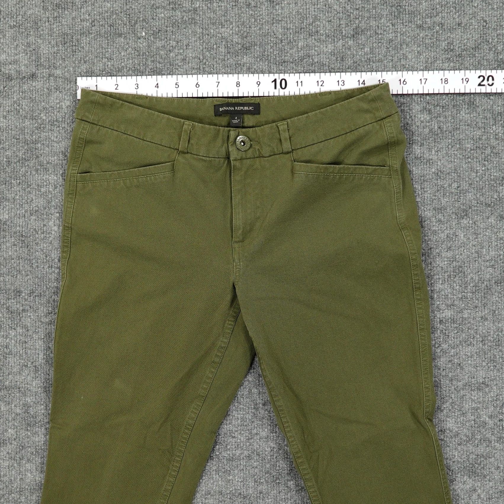 Banana Republic VINTAGE? None. Banana Republic Pants Womens 4 Olive Green Stretch Chino Ankle Cropped Casual Size 27" / US 4 / IT 40 - 3 Thumbnail