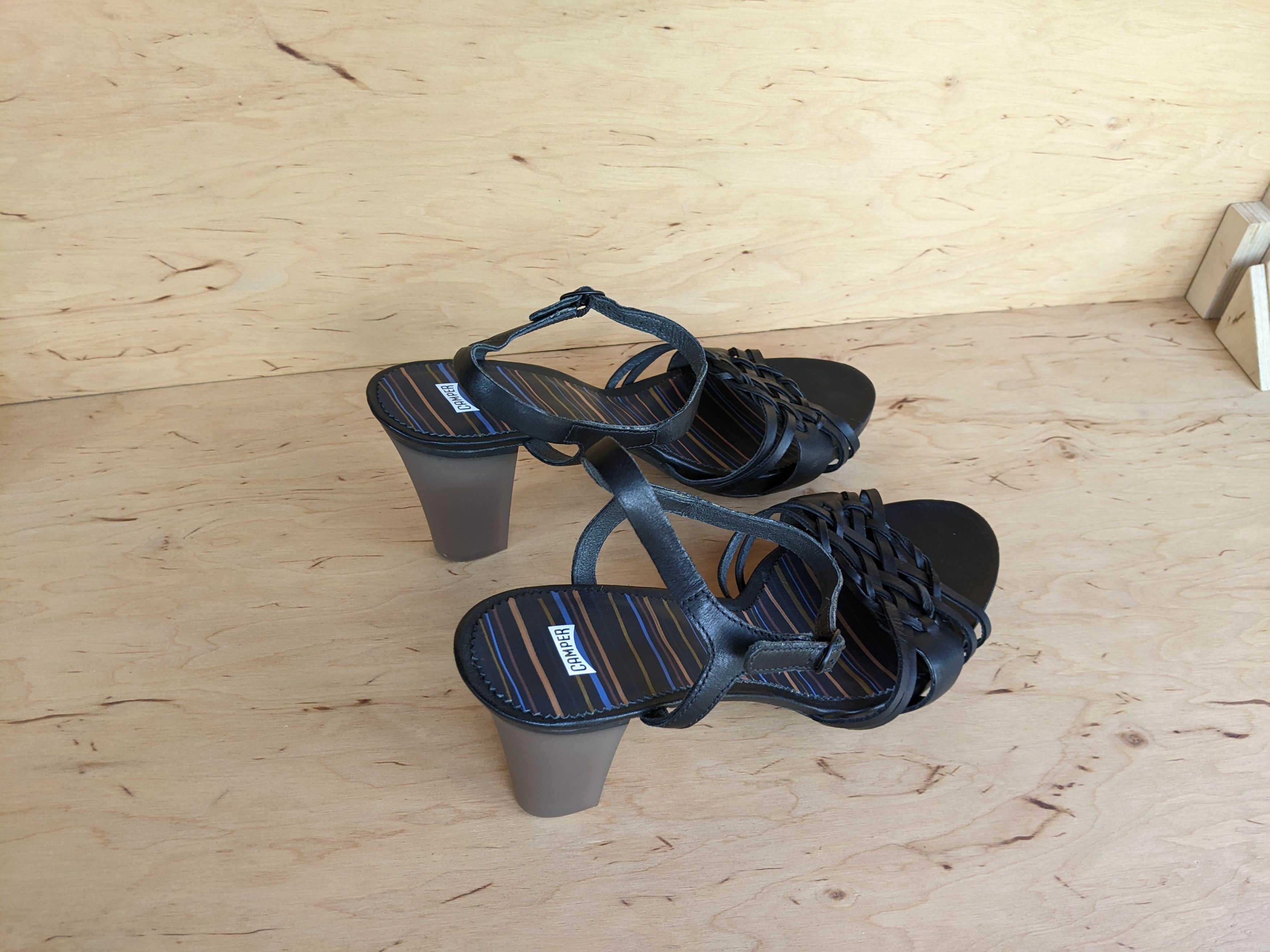 Camper Camper Womens Heels Shoes Ariadna Black Prada Dior Sandals Size US 8.5 / IT 38.5 - 9 Thumbnail