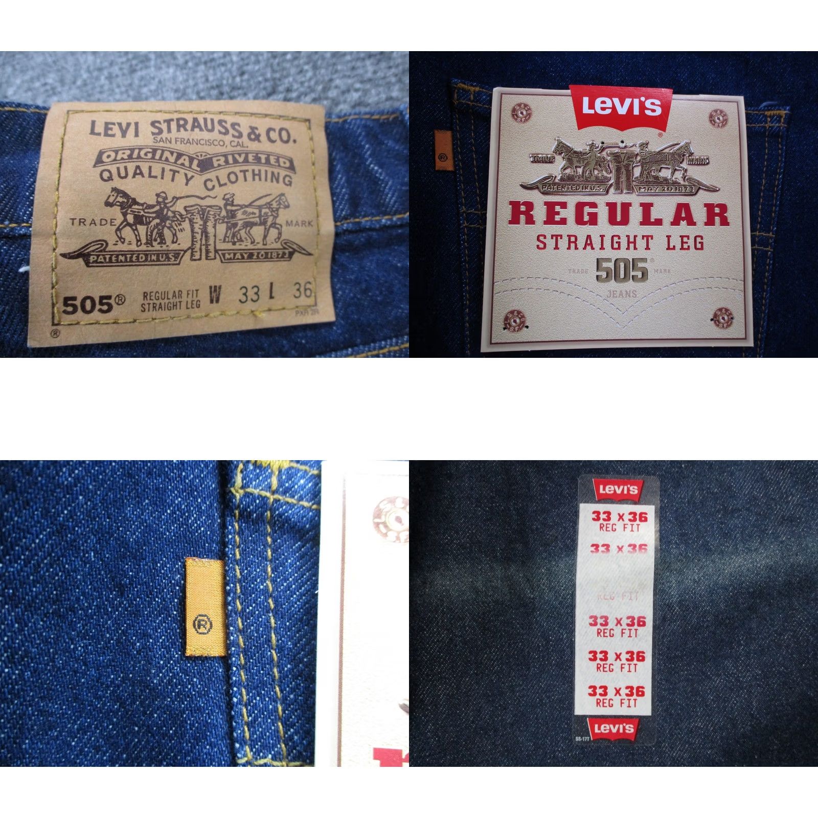 Levi's VINTAGE Levi's Jeans Mens Regular 33 36 Denim Straight 505 Orange Tab 90s Blue Jeans Mens Size US 32 / EU 48 - 9 Thumbnail