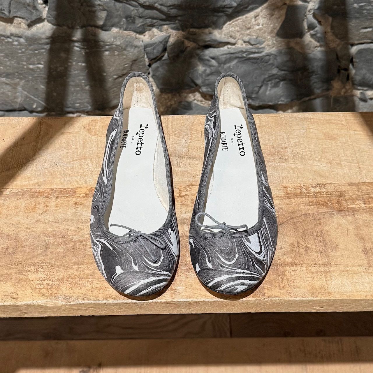 Repetto Repetto X Rodarte Grey Marble Print Cendrillon Ballet Flats Size US 10.5 / IT 40.5 - 2 Thumbnail