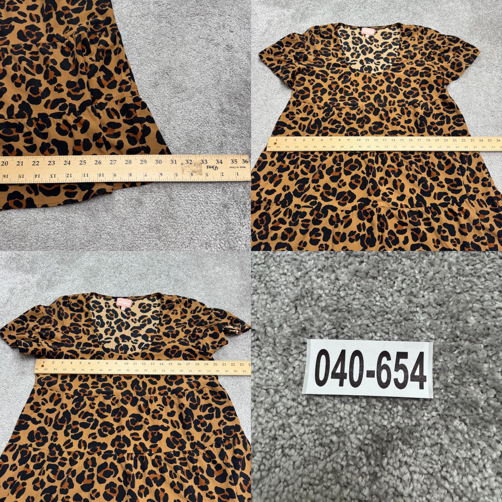 Vintage Show Me Your Mumu Vakkey Leopard Tiered Mini Shift Dress Womens Medium Brown Size XXL / US 16-18 / IT 52-54 - 8 Thumbnail