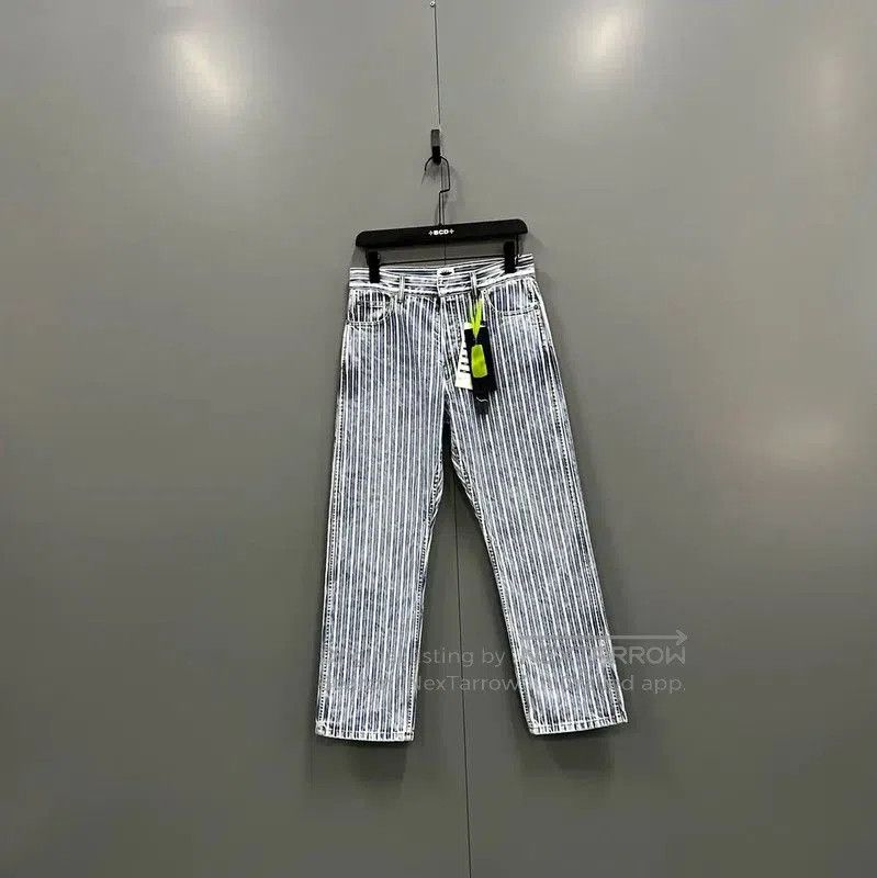 Dior Dior Summer Blue Cotton Striped Casual Pants . Size 28" / US 6 / IT 42 - 1 Thumbnail
