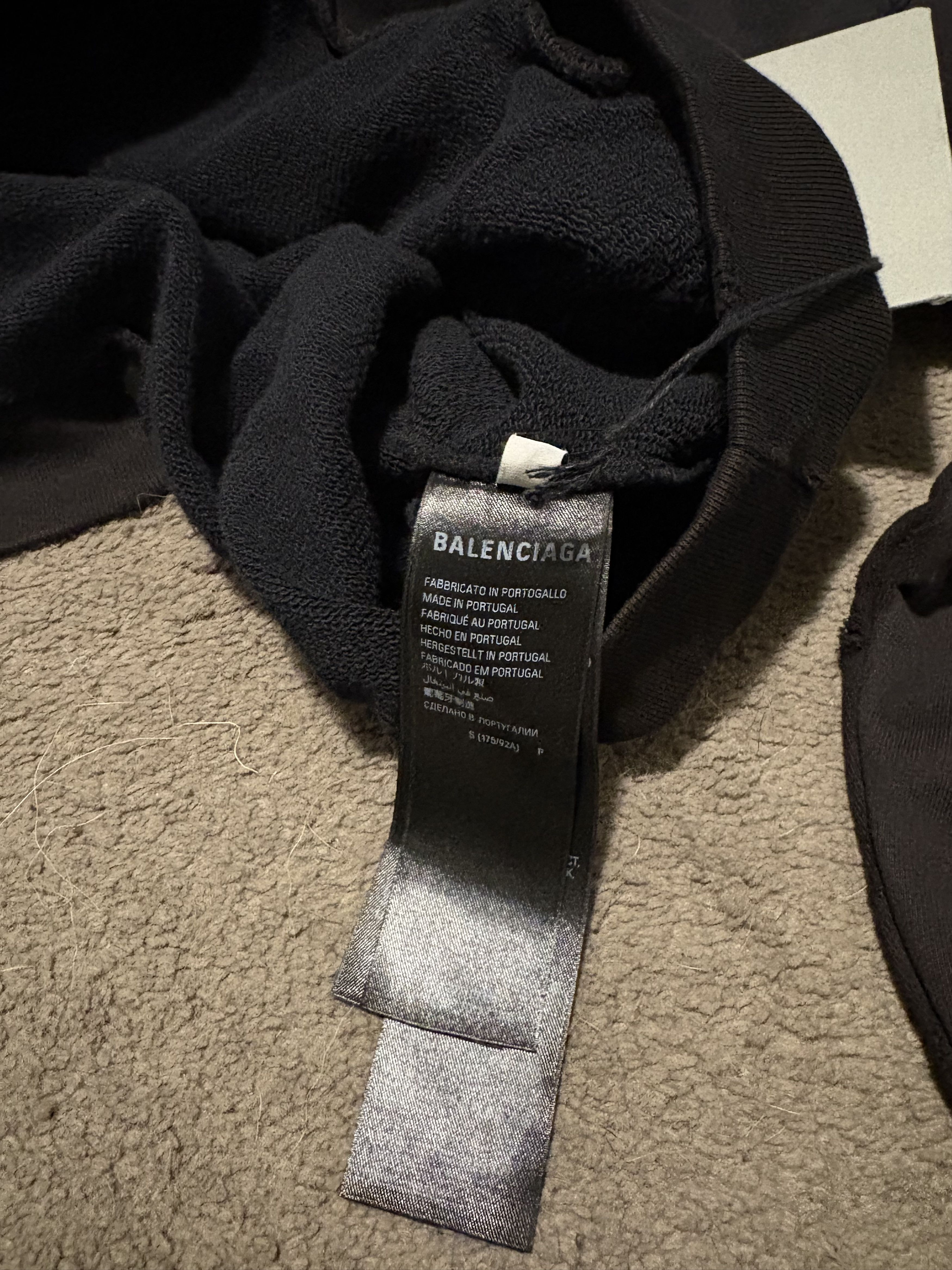 Balenciaga NO LOGO MOLLETON ARCHETYPE WASHED BLACK/GREY Size US M / EU 48-50 / 2 - 3 Thumbnail