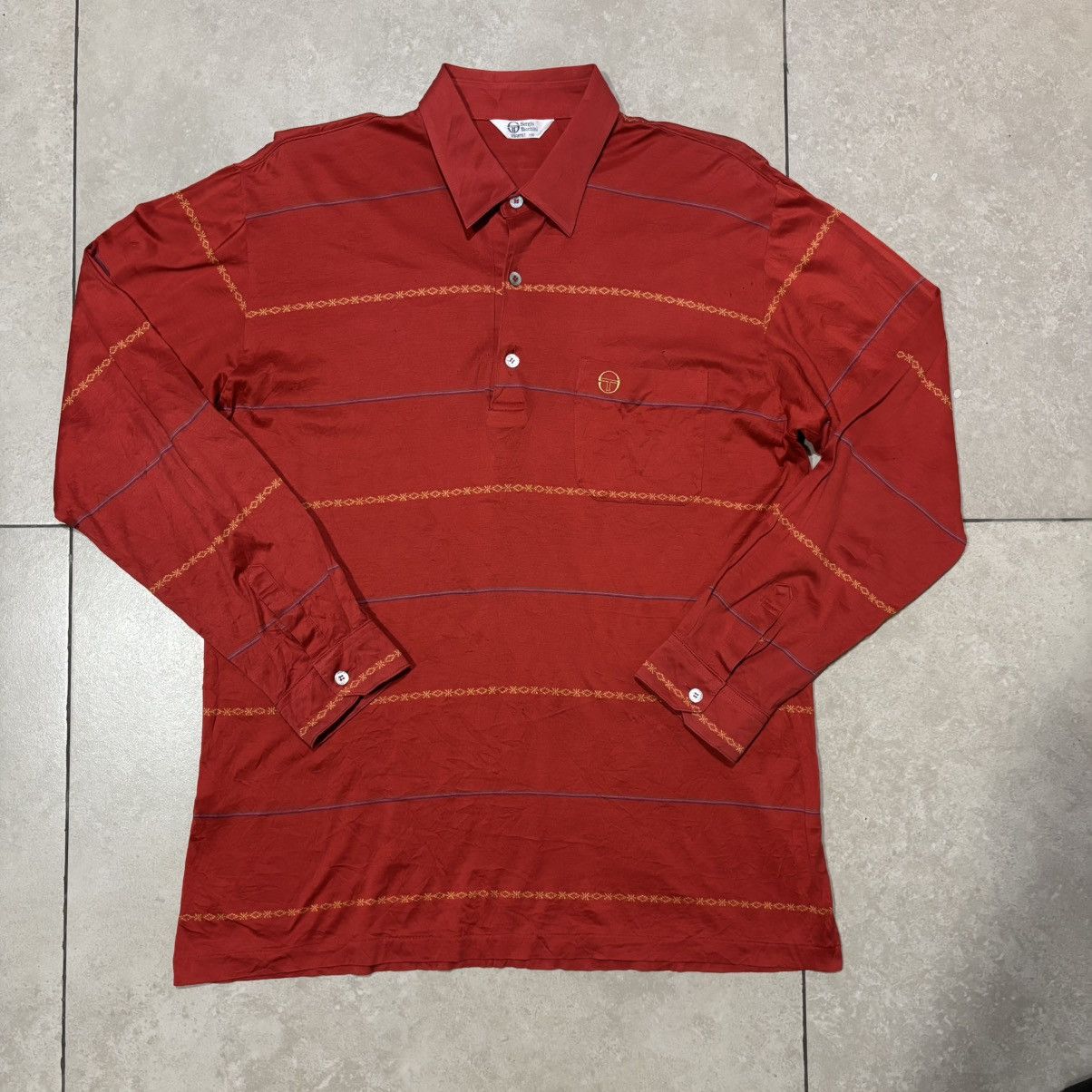Sergio Tacchini Sergio tacchini vintage shirt gold stripe embroidery Size US L / EU 52-54 / 3 - 1 Thumbnail