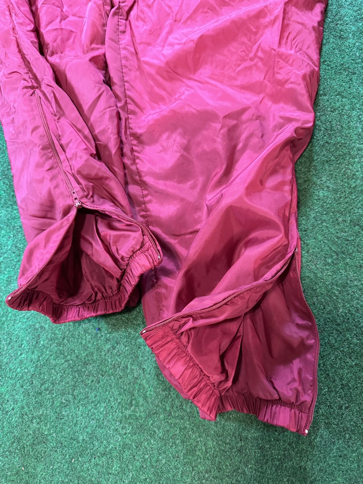 Nike × Vintage Vintage 90s Nike Red Burgundy Swooshy Jogger Track Pants Size US 30 / EU 46 - 4 Thumbnail