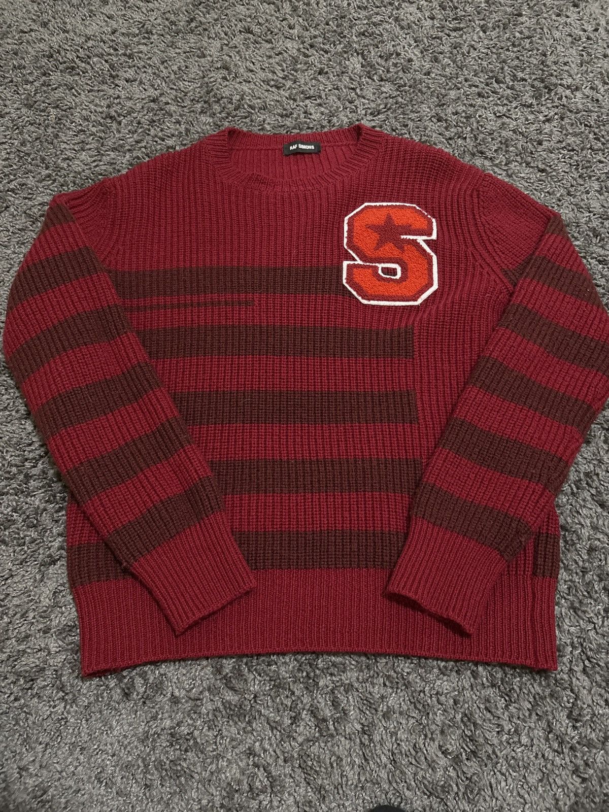 トップス Archive RAF SIMONS Patch Knit Sweater Raf Simons Archive patch sweater | Grailed