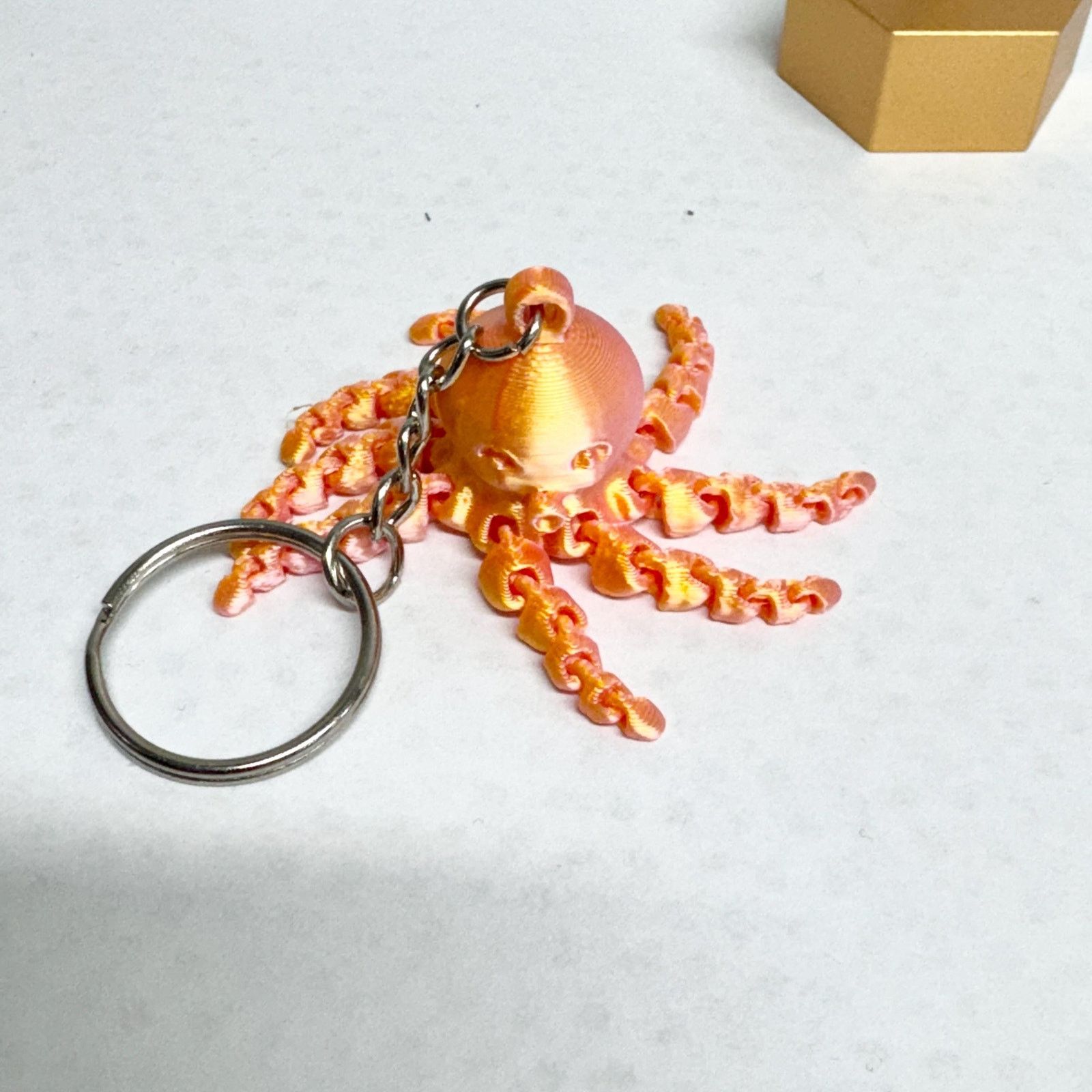 Other Eradesant 3D Printed Pink/Orange Octopus Keychain Unique Size ONE SIZE - 2 Thumbnail