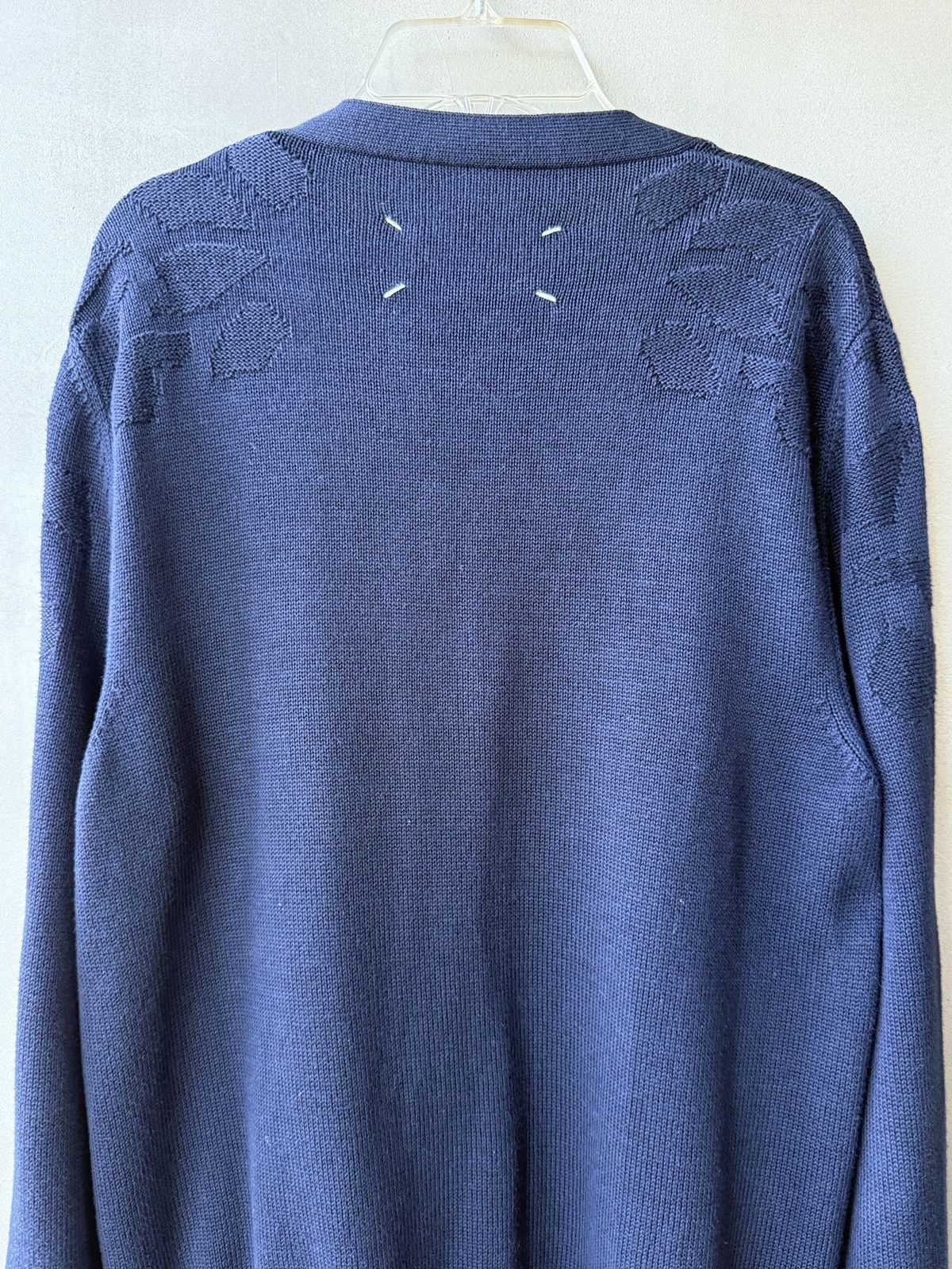 Maison Margiela Early MARTIN MARGIELA Line 10 Abstract Yoke Navy Cardigan Size US S / EU 44-46 / 1 - 1 Thumbnail