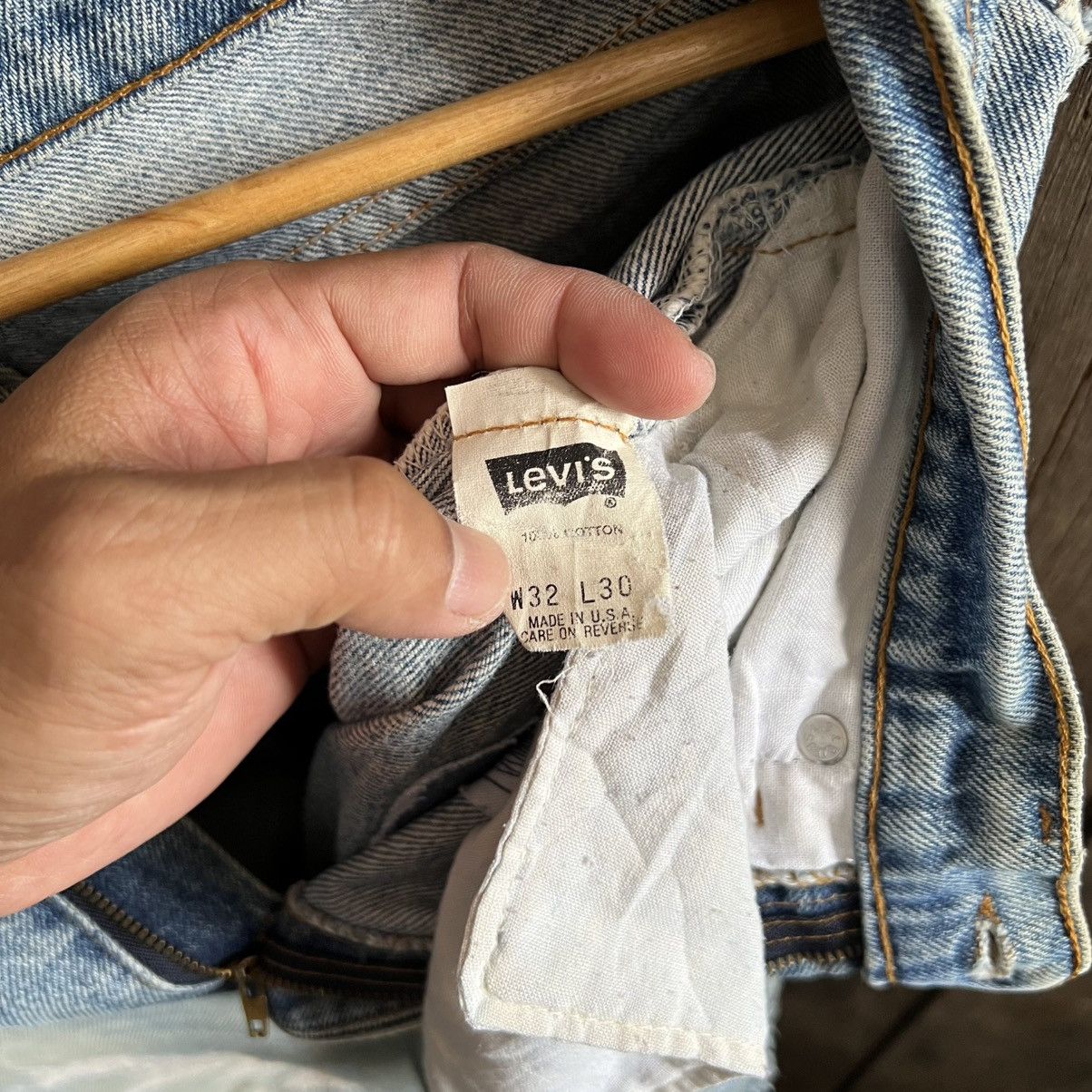Levi's × Vintage Vintage Levis 505 Distressed Denim Jeans Size US 32 / EU 48 - 9 Thumbnail