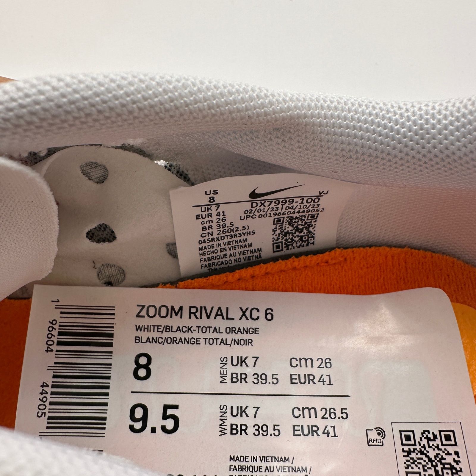 Nike NIKE Men's 8 Zoom RIVAL XC 6 Track Shoes Spikes Size US 8 / EU 41 - 8 Thumbnail