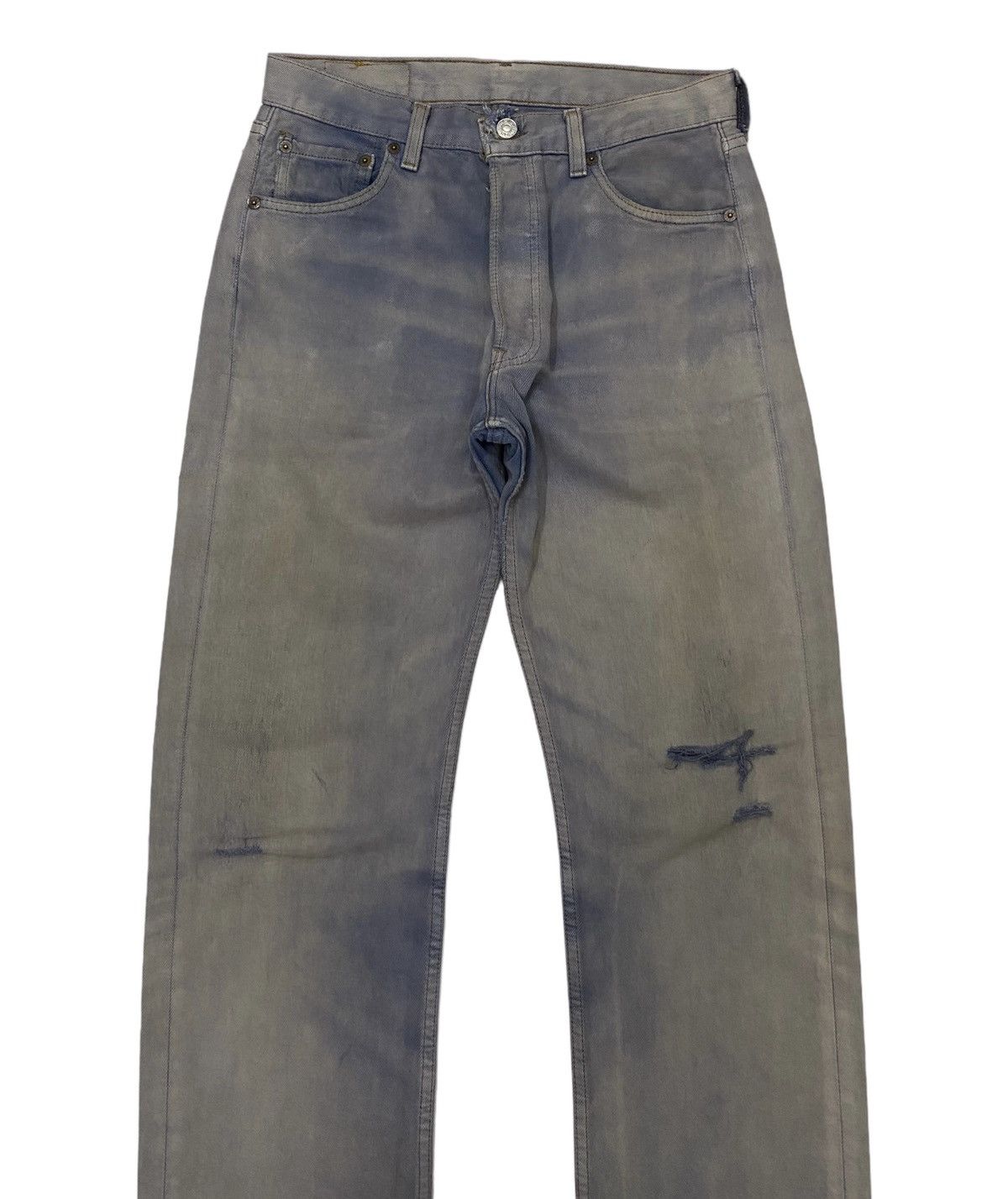 Levi's 🔥LEVIS 501 BLUE ACID WASH VINTAGE DISTRESSED DENIM JEANS Size US 30 / EU 46 - 5 Thumbnail
