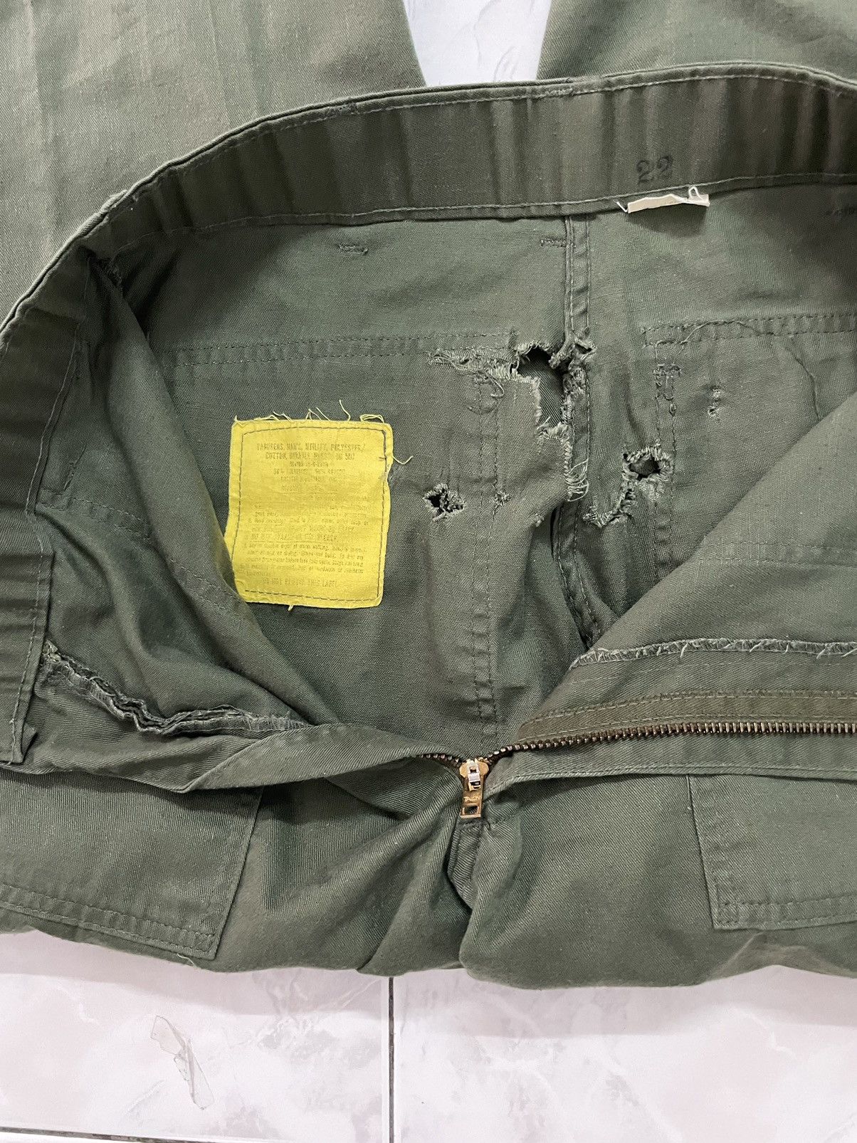 Orslow RIP🔥70s 0G 507 Vietnam Fatigue Trousers Pants Green 30X27 Size US 29 - 14 Thumbnail