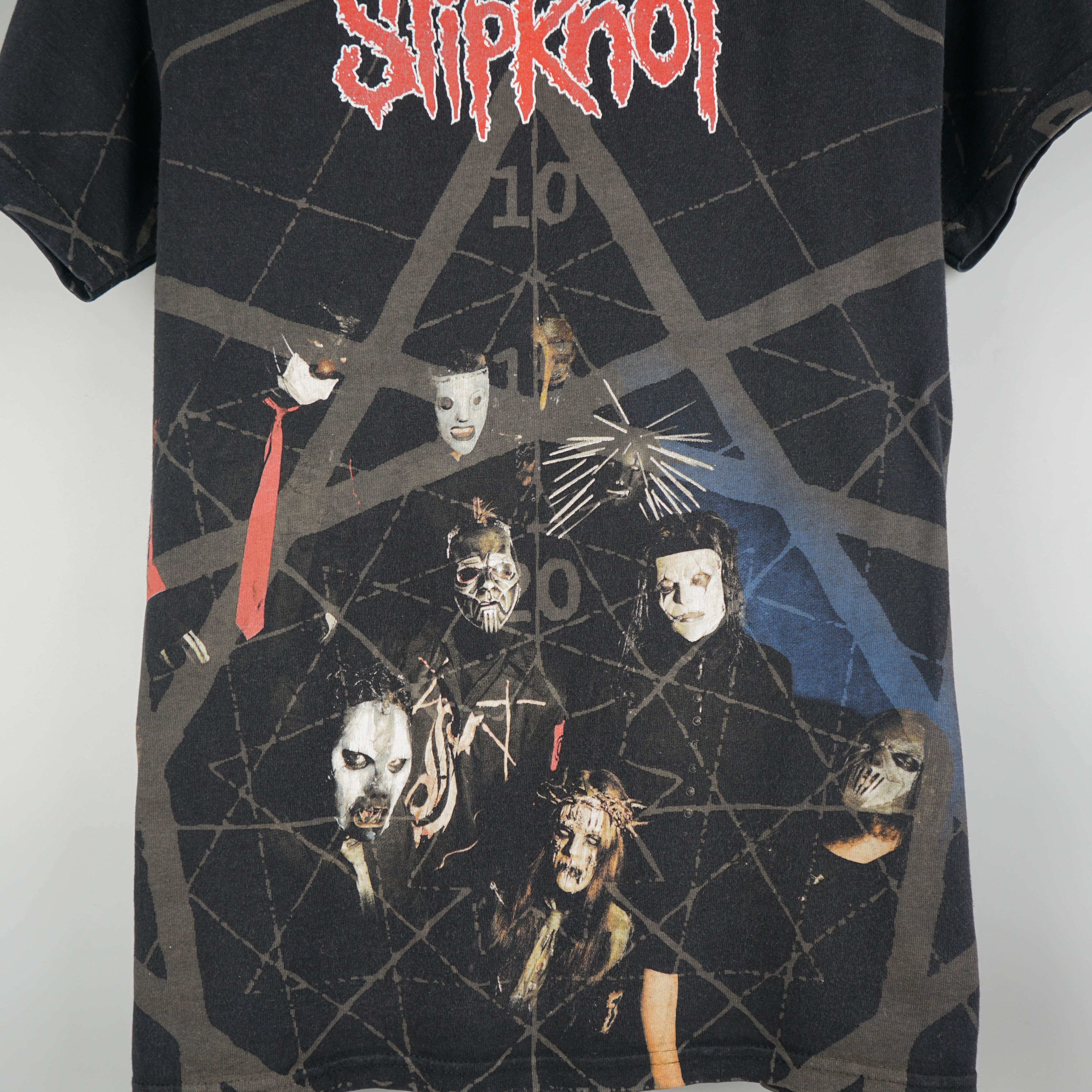 Band Tees × Vintage Vintage 2008 Slipknot T-Shirt All Over Print Size US M / EU 48-50 / 2 - 2 Thumbnail
