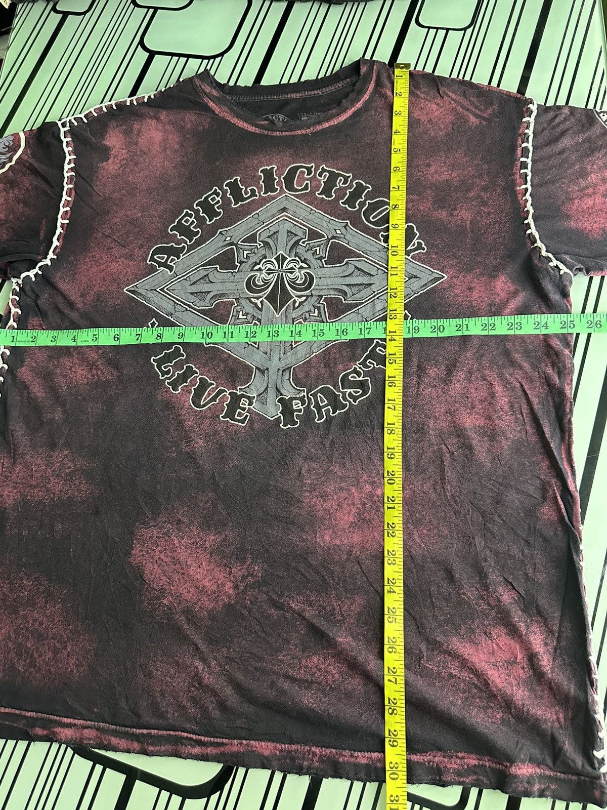 Affliction Vintage Affliction Cyber Fleur Wings Shirt Tee Size US XXL / EU 58 / 5 - 20 Thumbnail