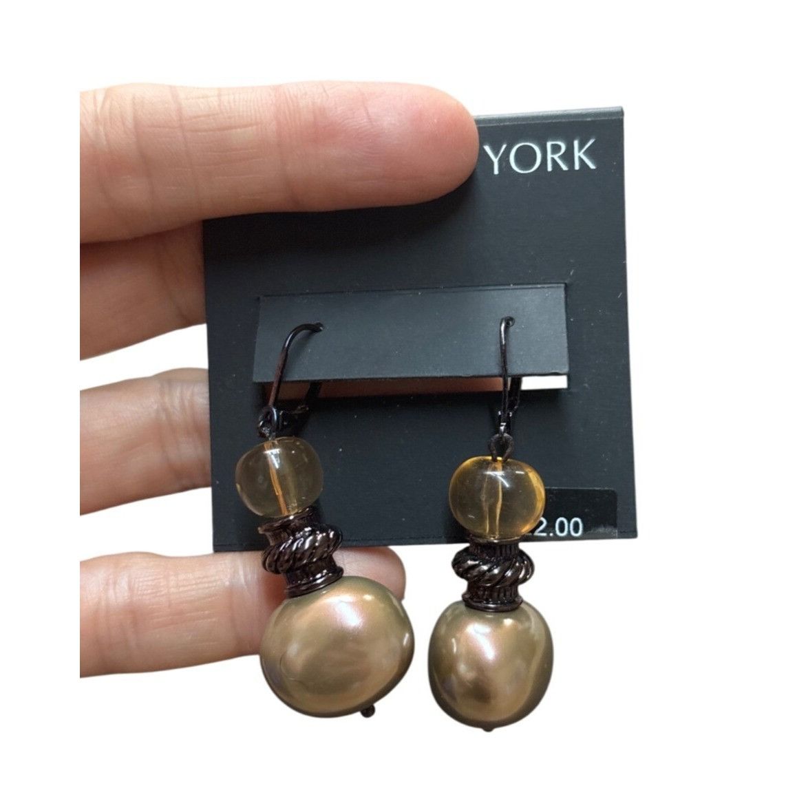 Jones New York Jones New York Dangle Earrings With Faux Pearl & Glass Beads Size ONE SIZE - 4 Thumbnail