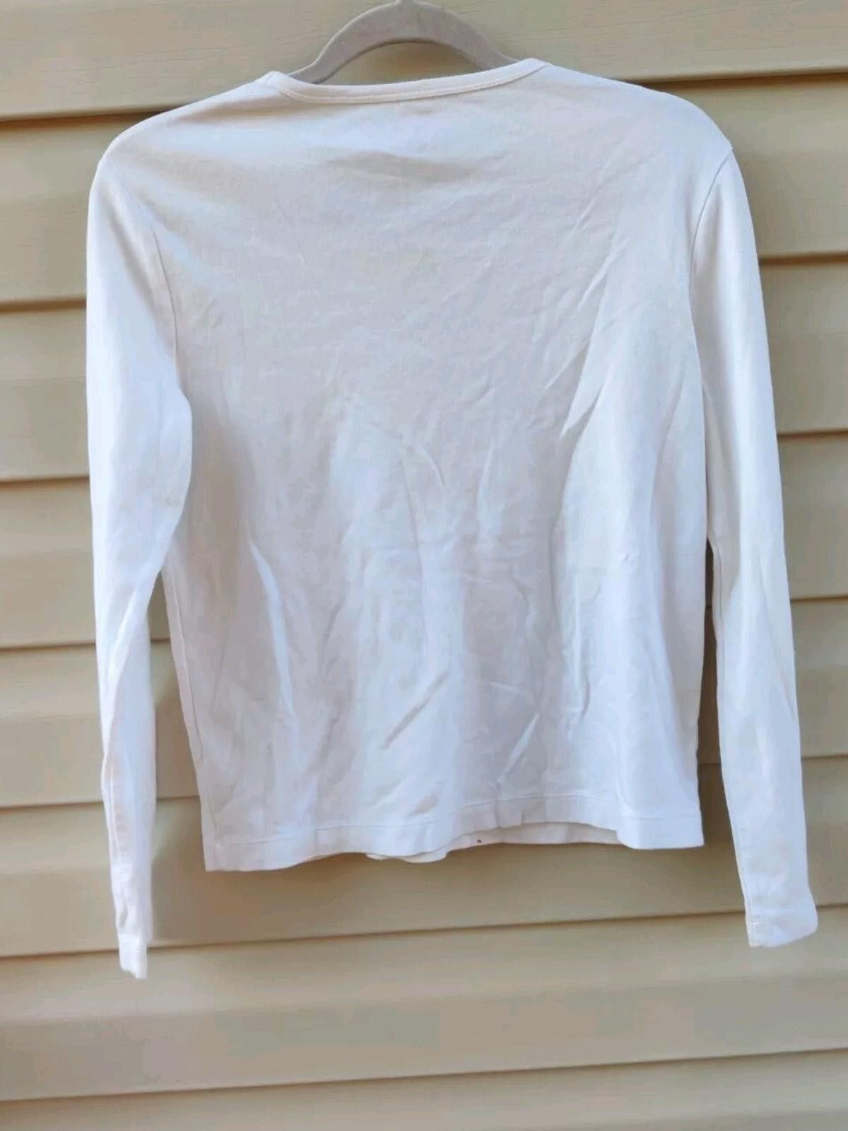Jones New York Jones New York Womens Long Slv White Tshirt Top Small S Wint Size S / US 4 / IT 40 - 3 Thumbnail