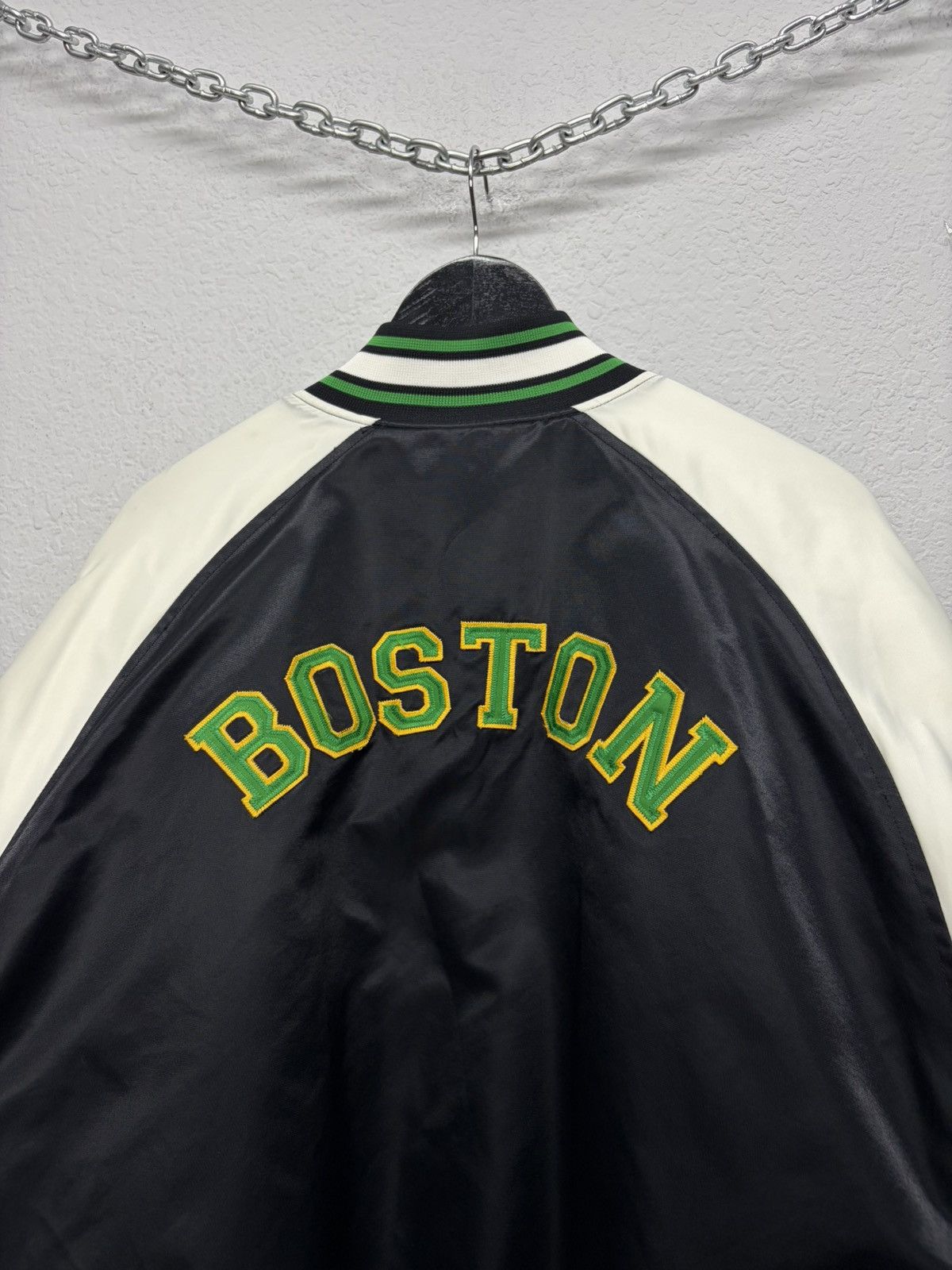 Vintage Champion x NBA Boston Celtics Varsity Satin Bombers