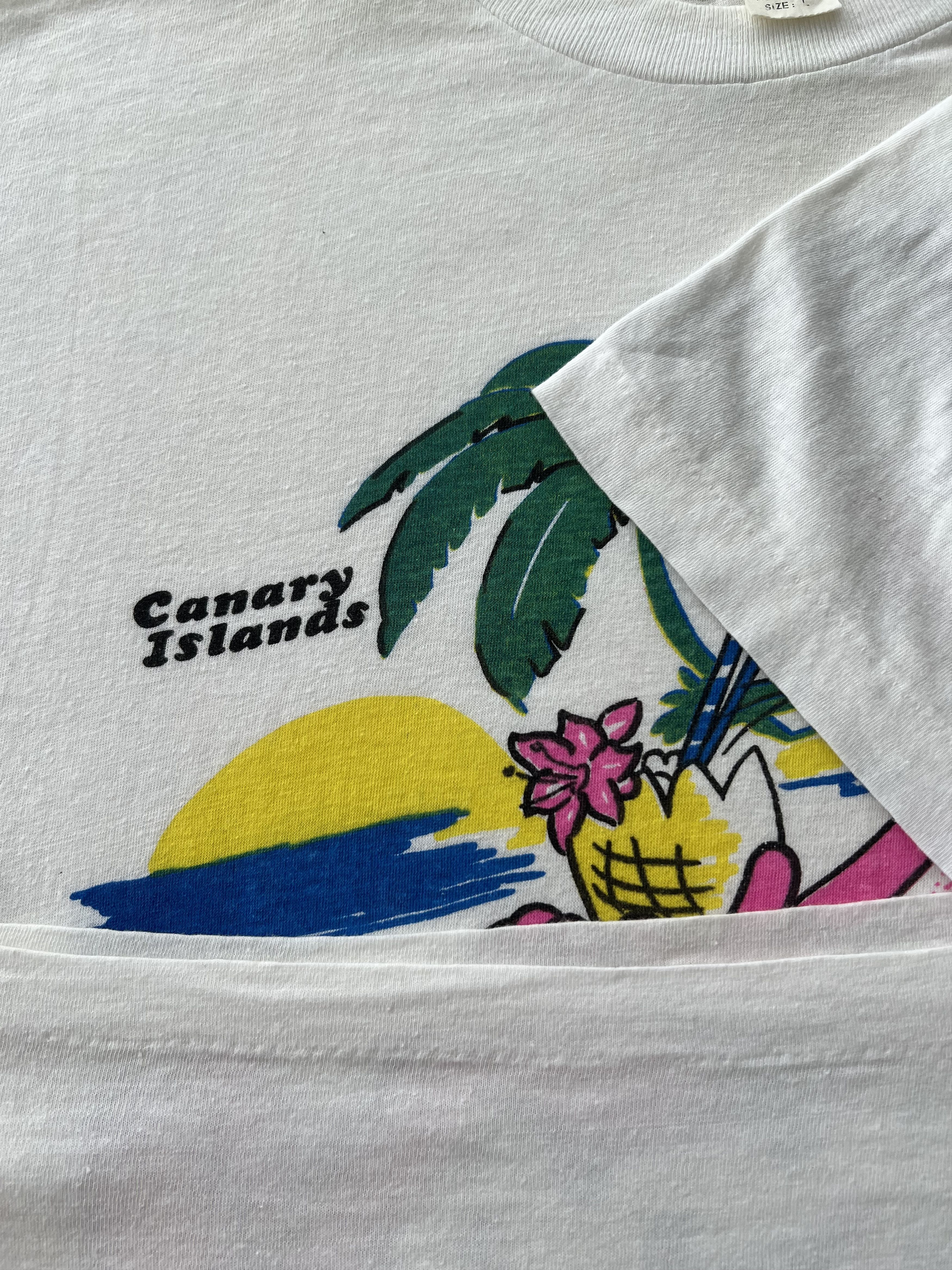 Cartoon Network Vintage 90s Pink Panther Canary Island White T-shirt Size US L / EU 52-54 / 3 - 6 Thumbnail