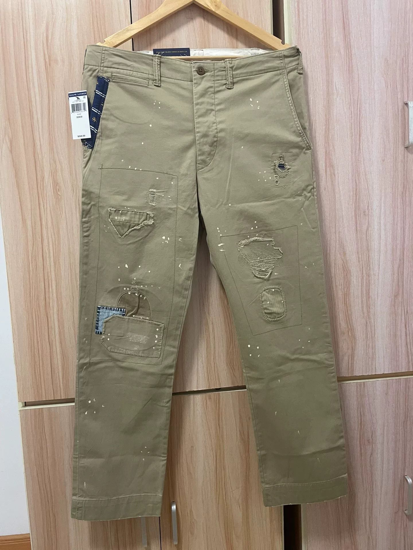 Polo Ralph Lauren Polo Ralph Lauren Distressed Patchwork Pants Size US 32 / EU 48 - 1 Thumbnail