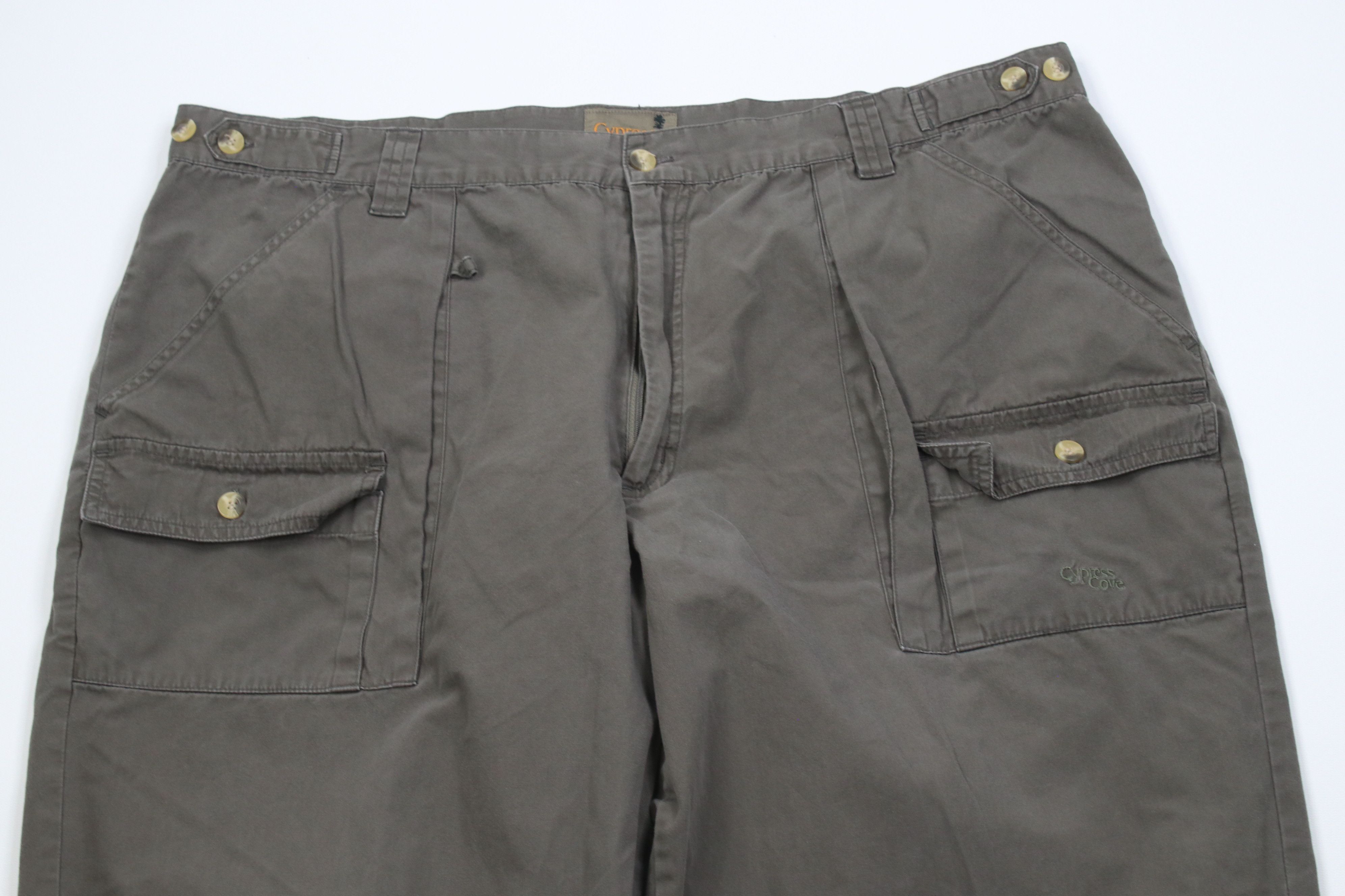 Walls Vintage 90s Walls Wide Leg Trekking Cargo Pants Green Cotton Size US 42 / EU 58 - 2 Thumbnail